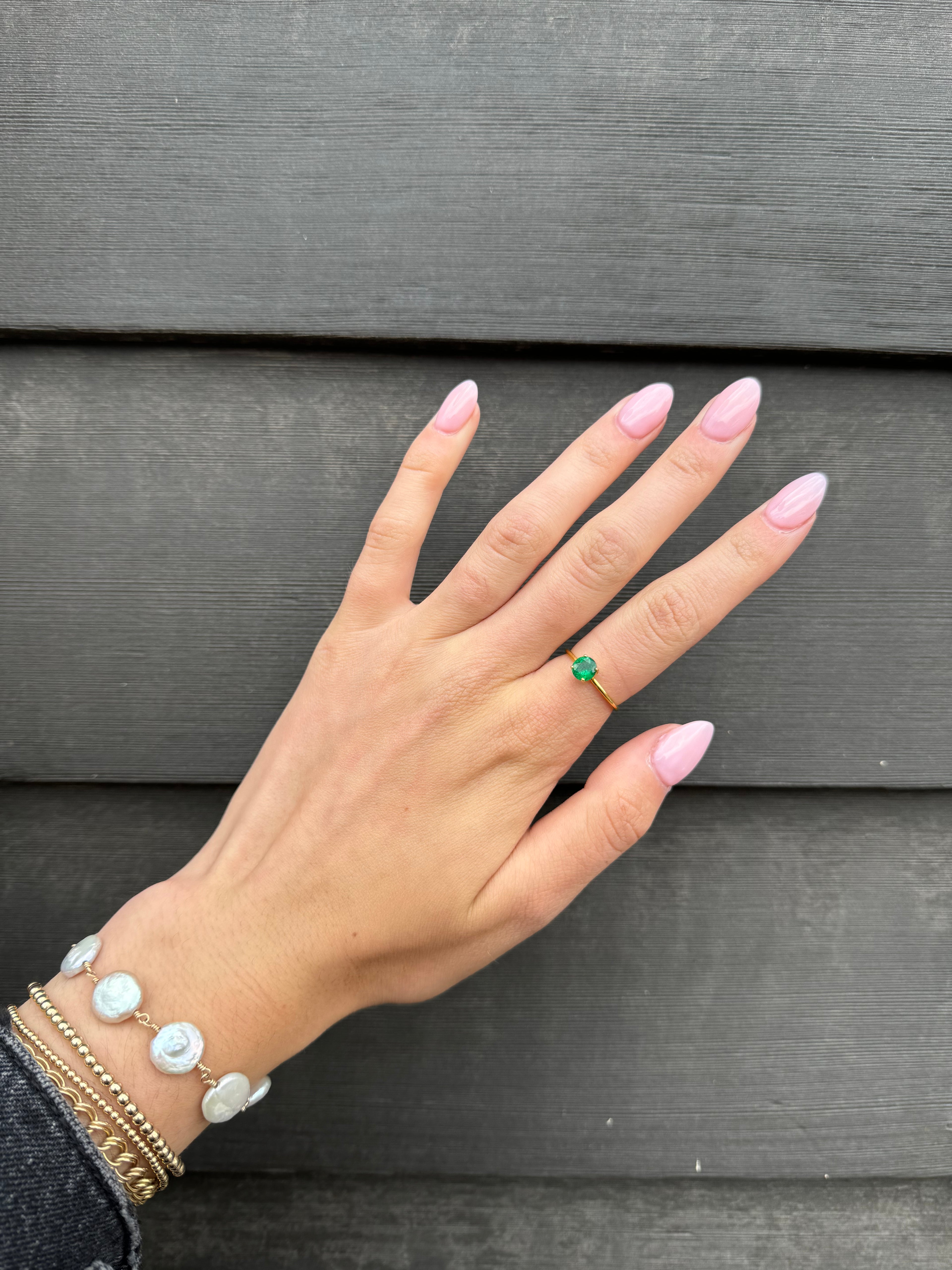 Emerald Solitaire Ring