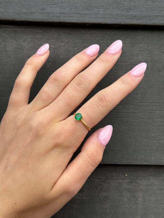 Emerald Solitaire Ring