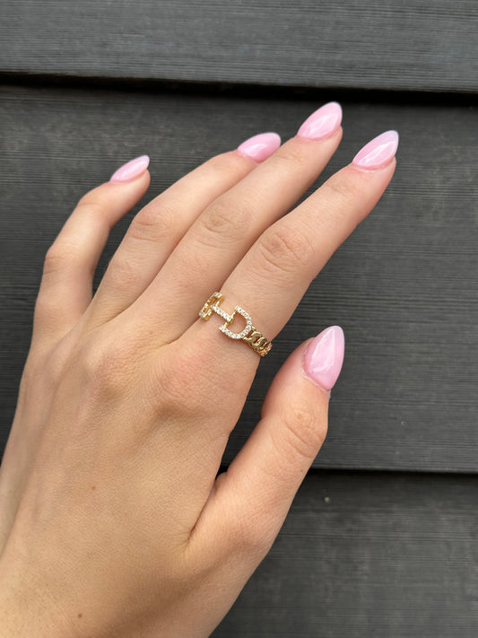 Diamond Buckle Ring