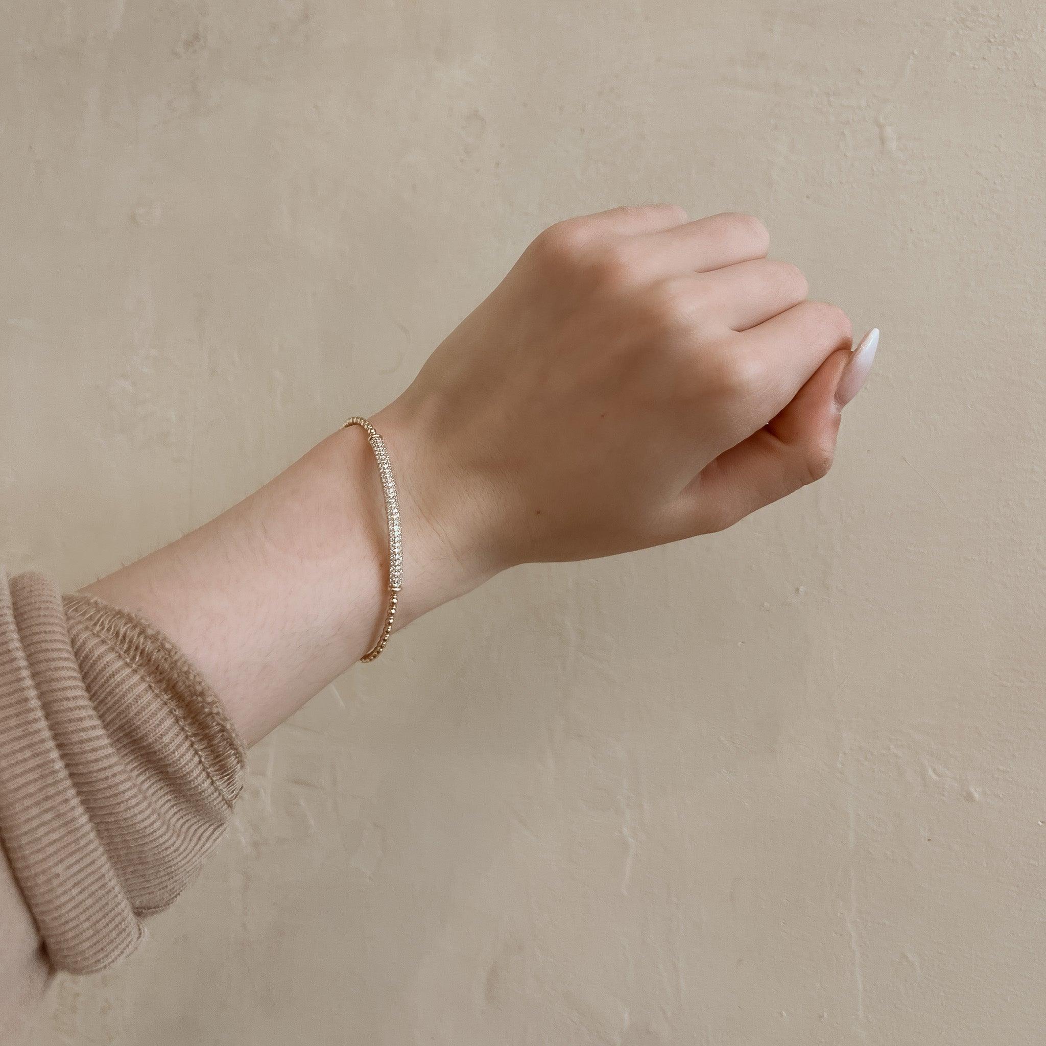 Diamond Bar Bangle - Nashelle