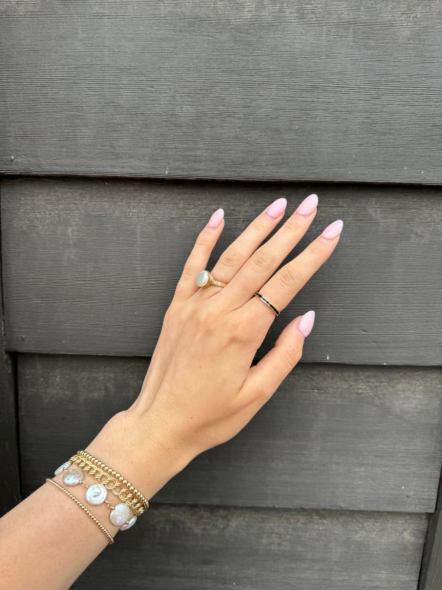 Black enamel ring