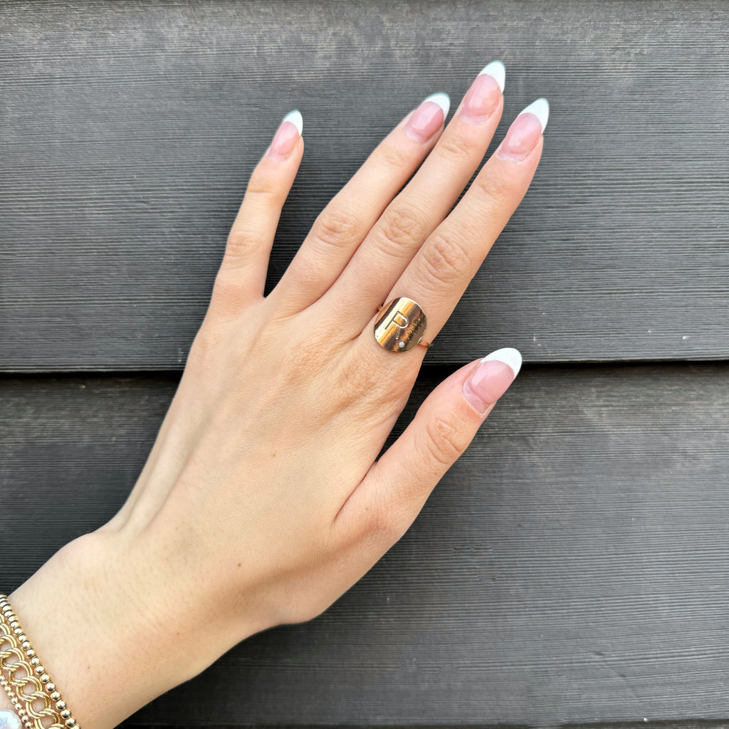 Classic Coin Diamond Ring