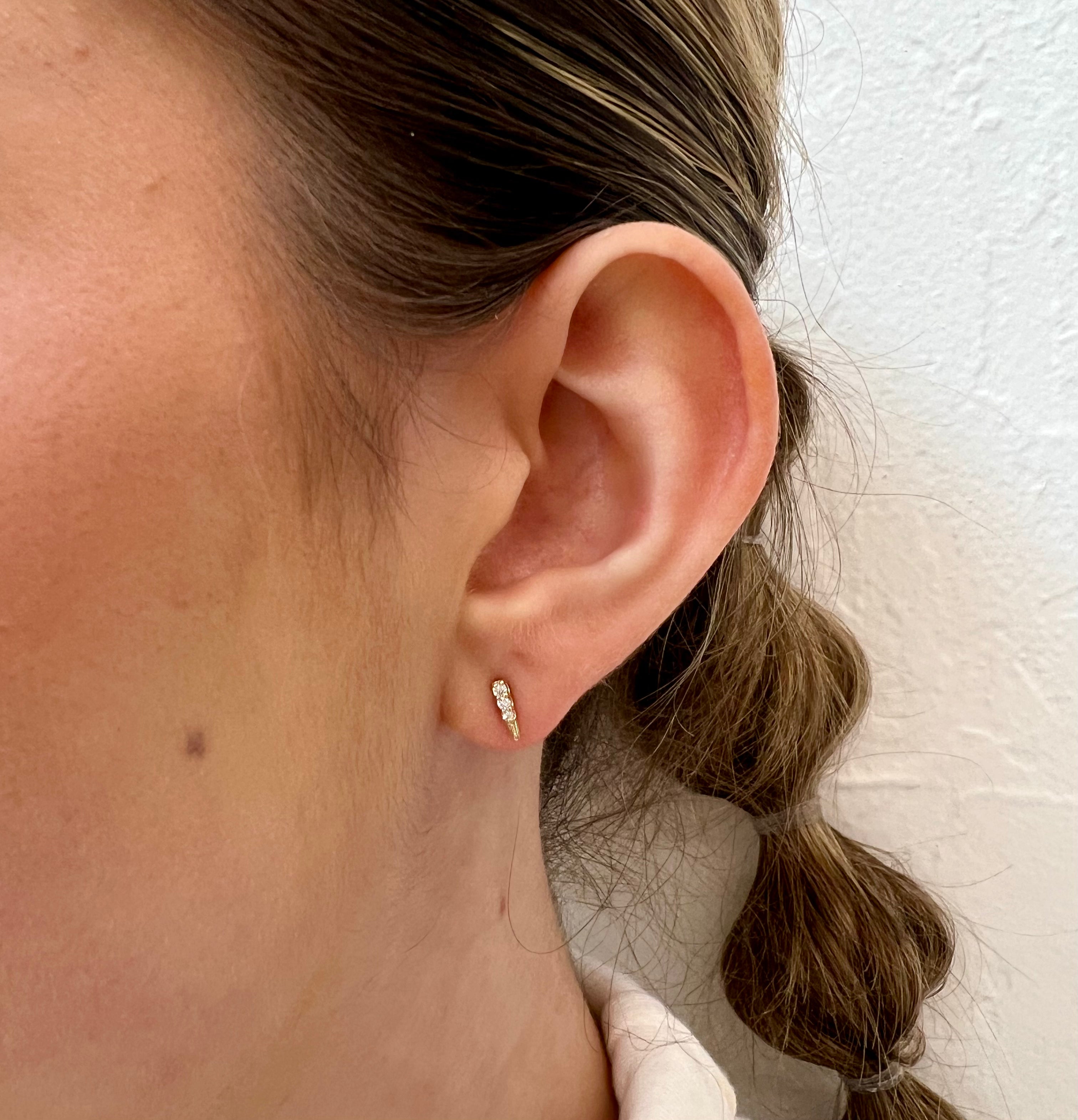 Petite Diamond Spike Studs - Nashelle