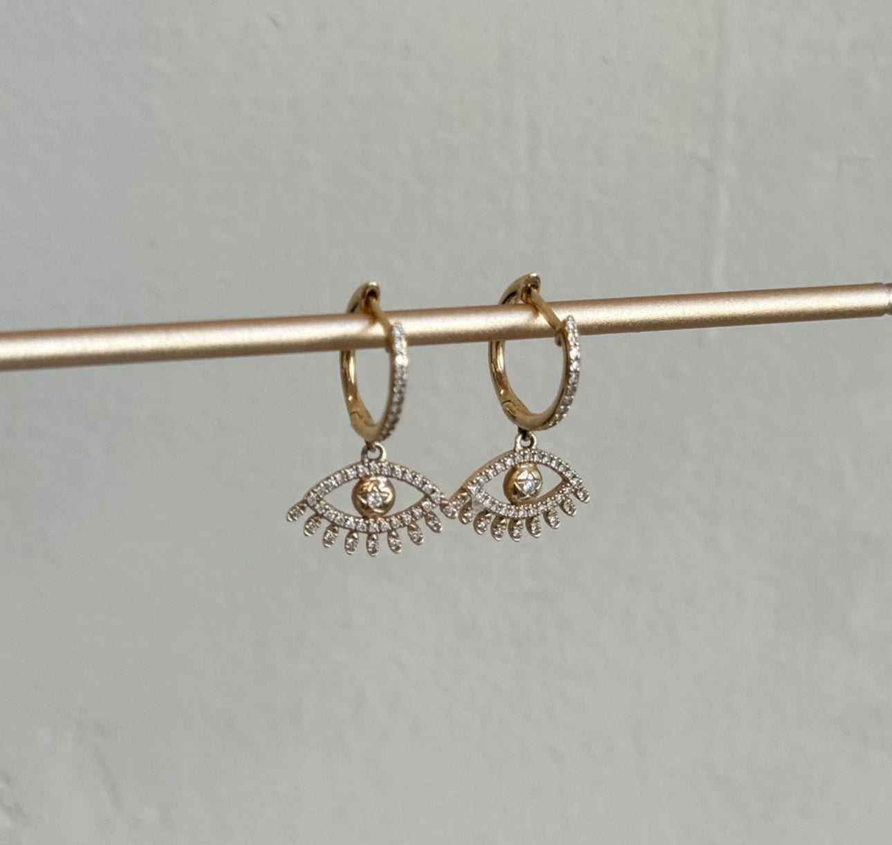 Diamond Third Eye Hoops