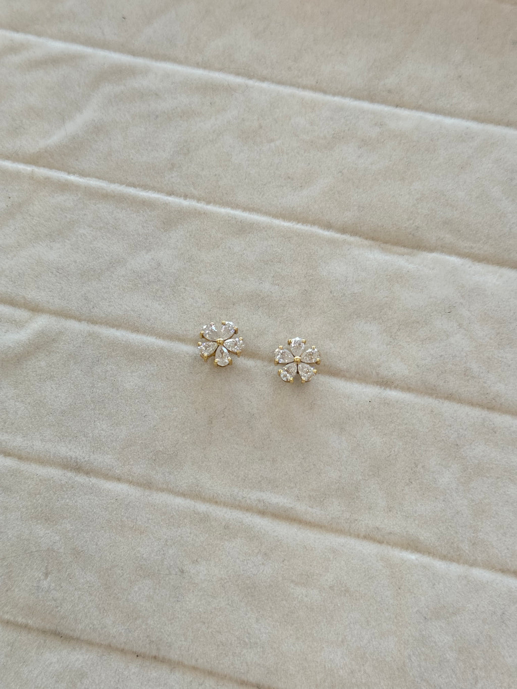Diamond Flower Studs