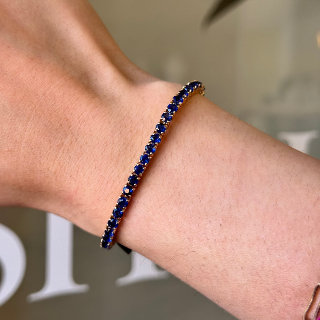 Blue Sapphire Tennis Bracelet