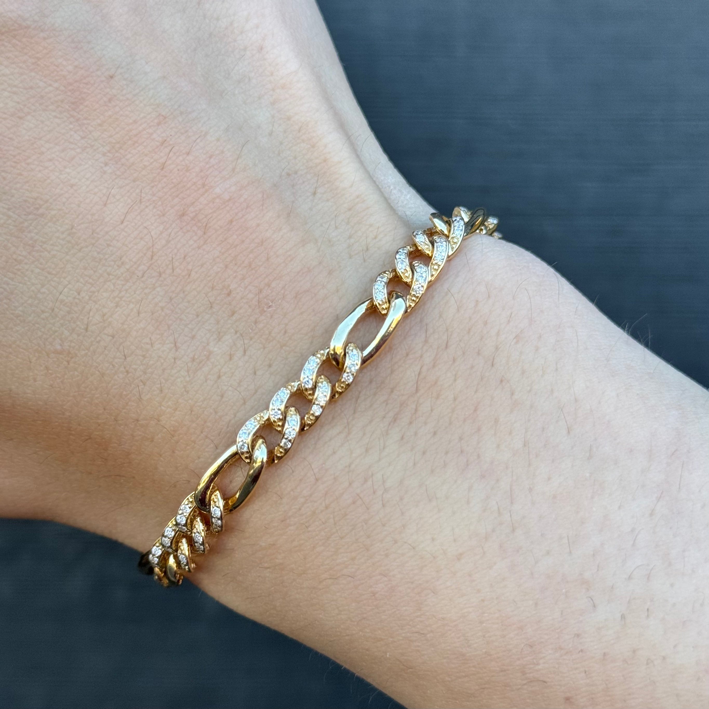 Diamond Figaro Bracelet