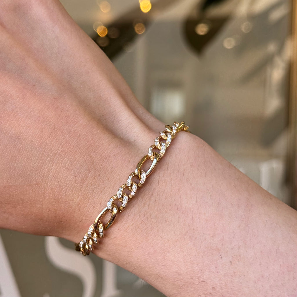 Diamond Figaro Bracelet
