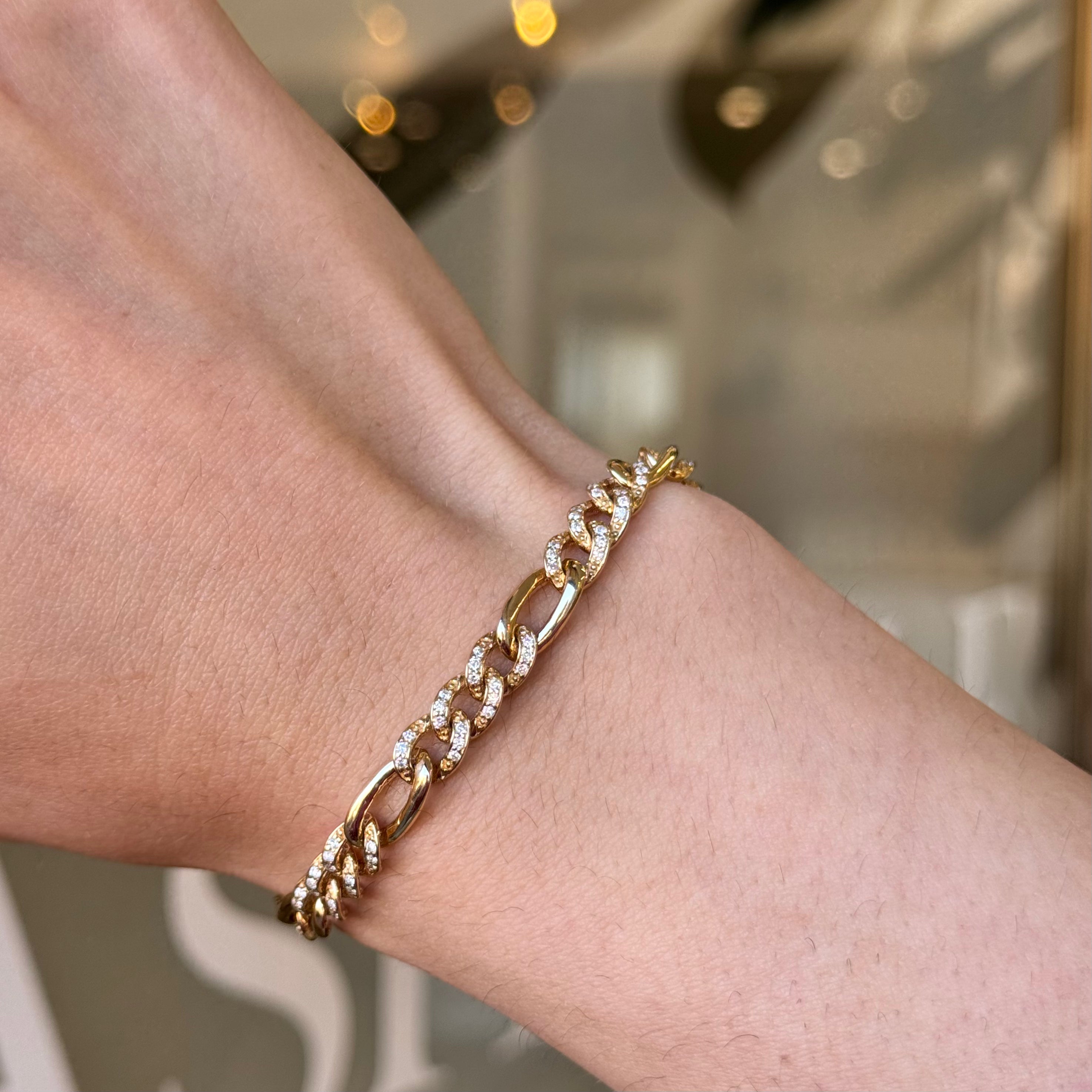 Diamond Figaro Bracelet
