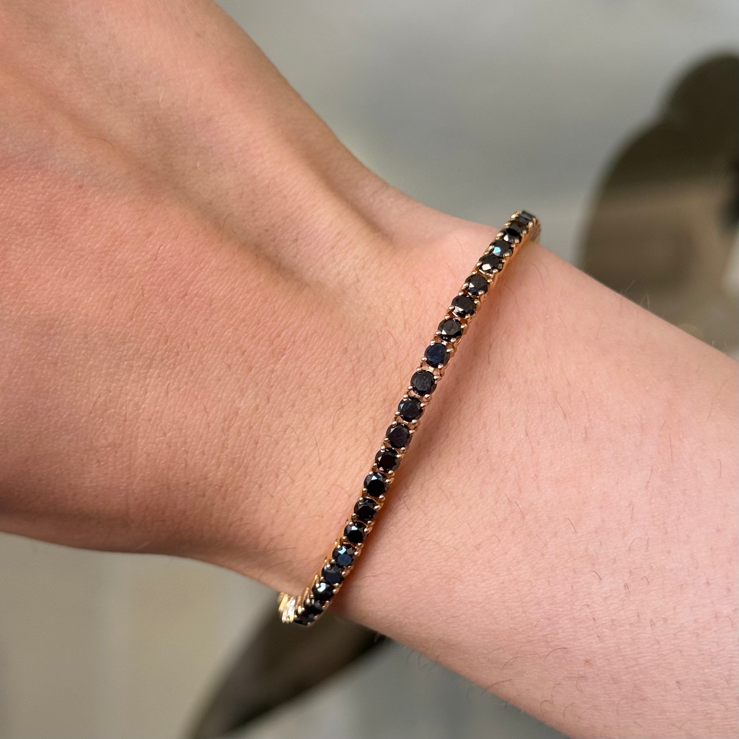 Black Diamond Tennis Bracelet