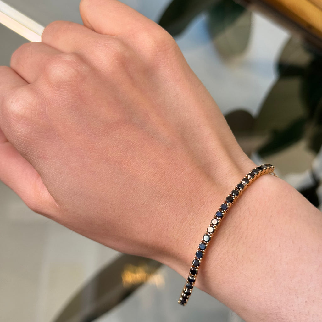 Black Diamond Tennis Bracelet