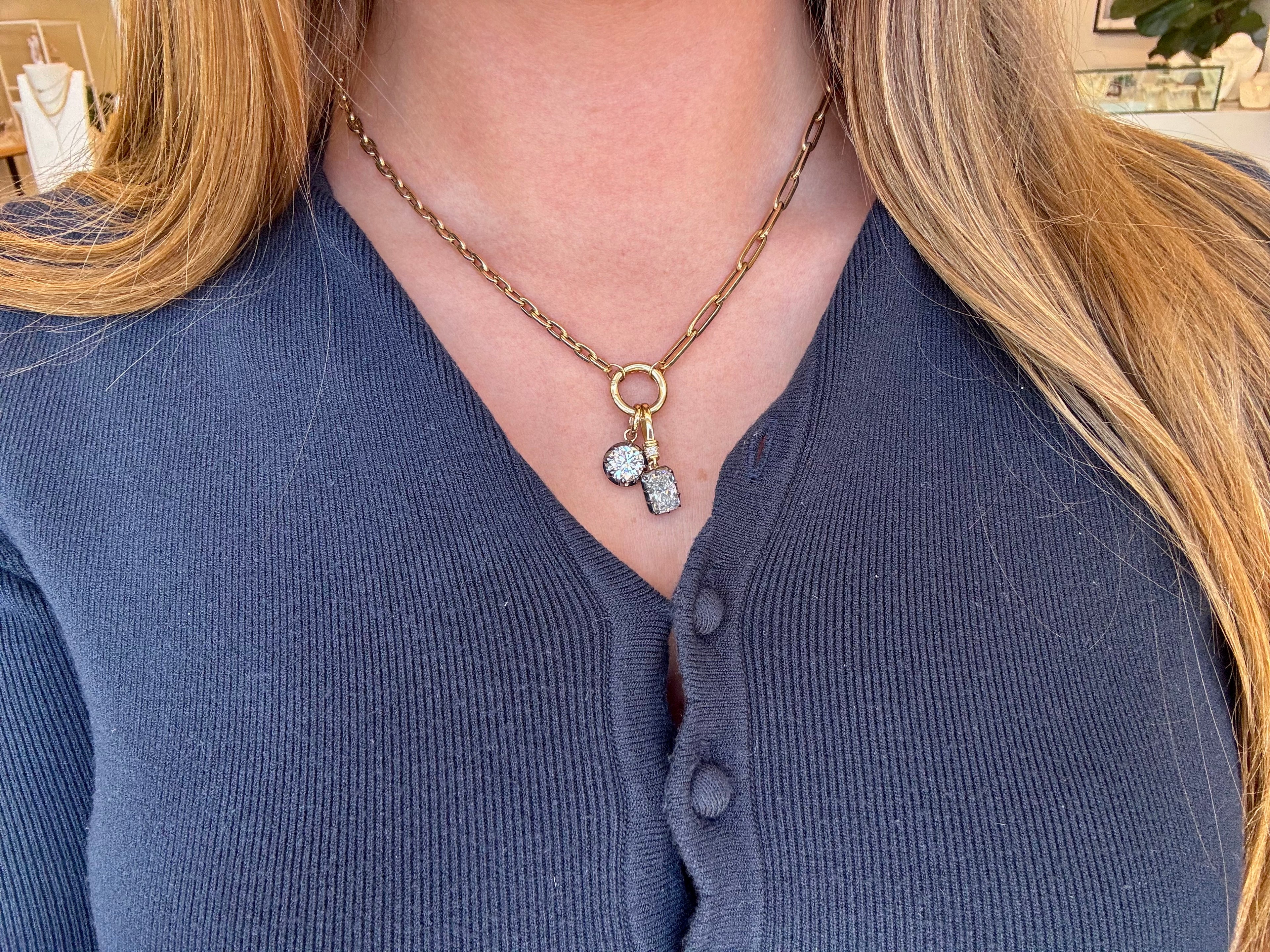 Georgian Round Diamond Pendant