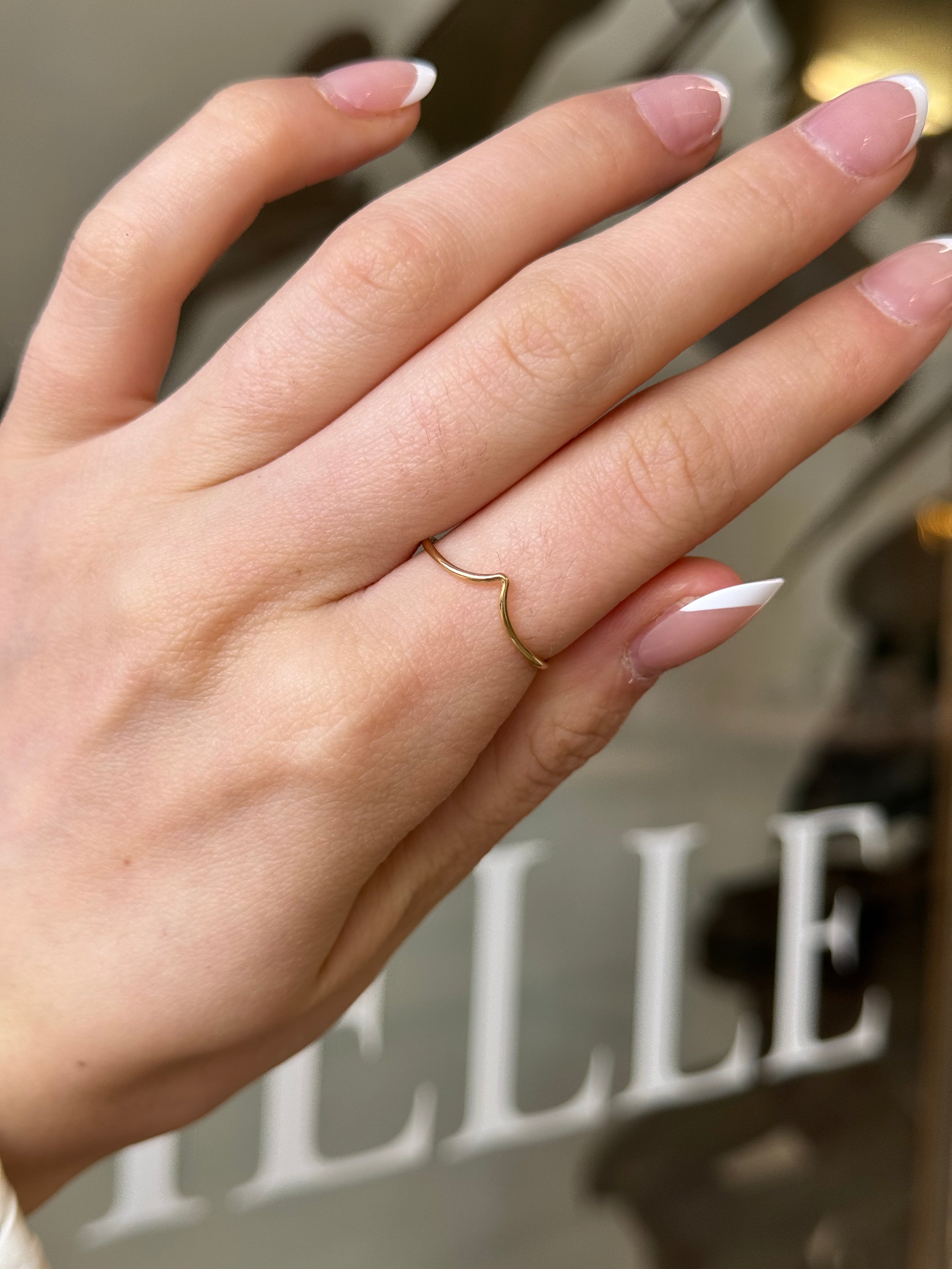 Thin Chevron Ring