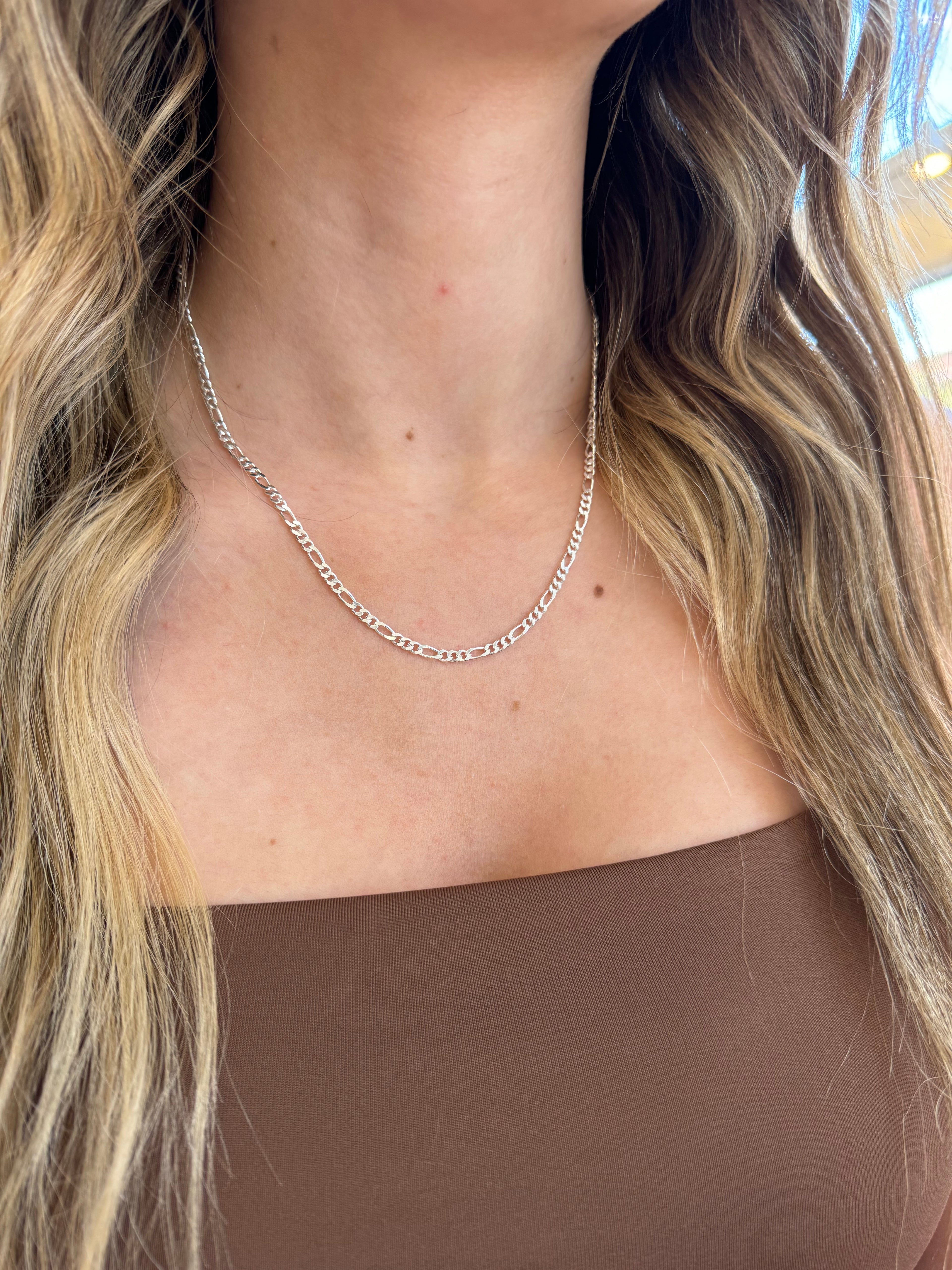 Sterling Figaro Necklace