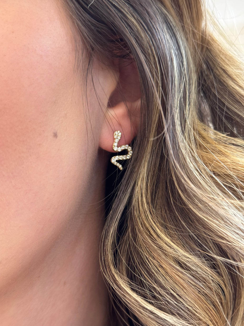 Diamond Snake Studs