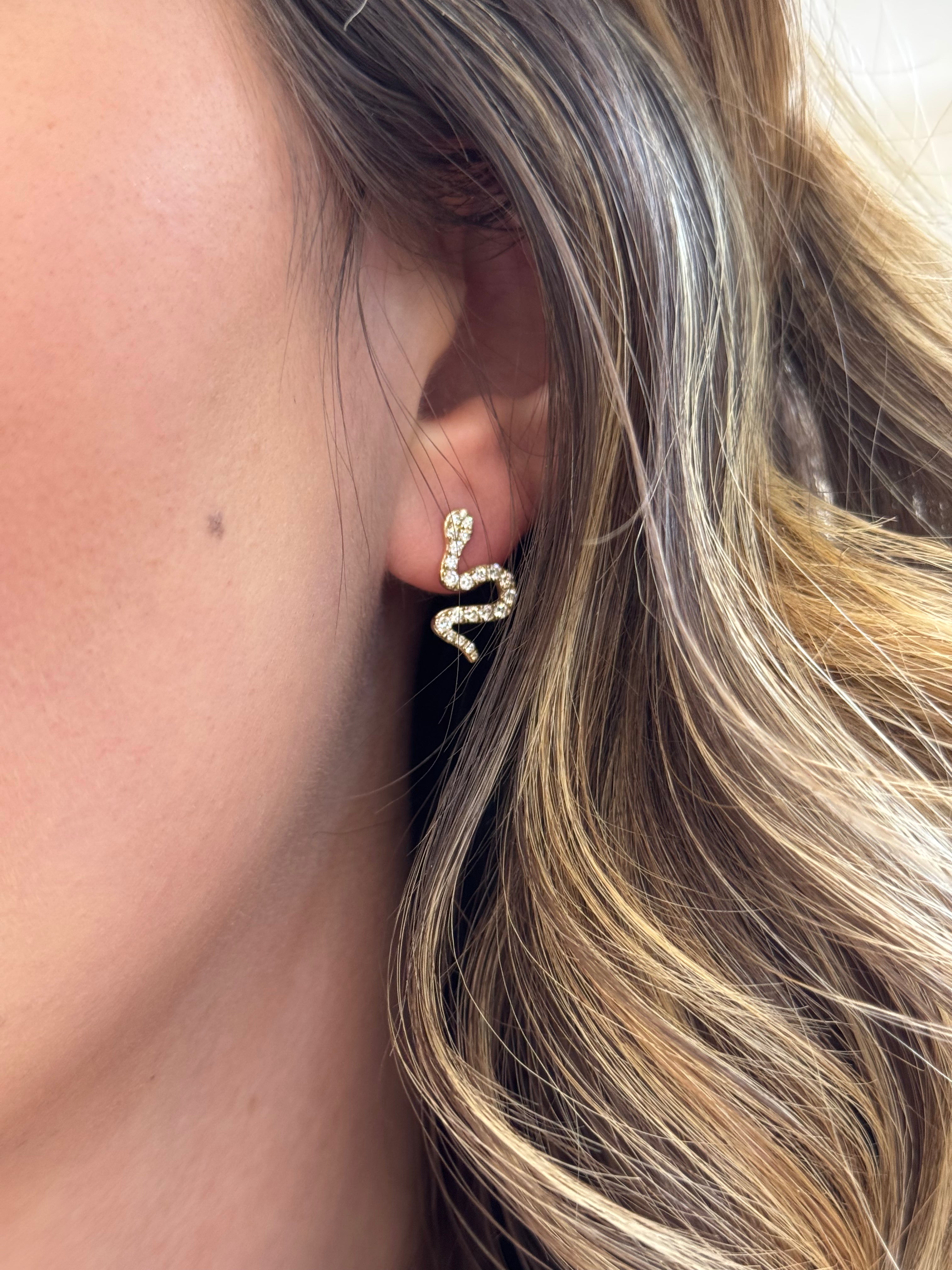 Diamond Snake Studs