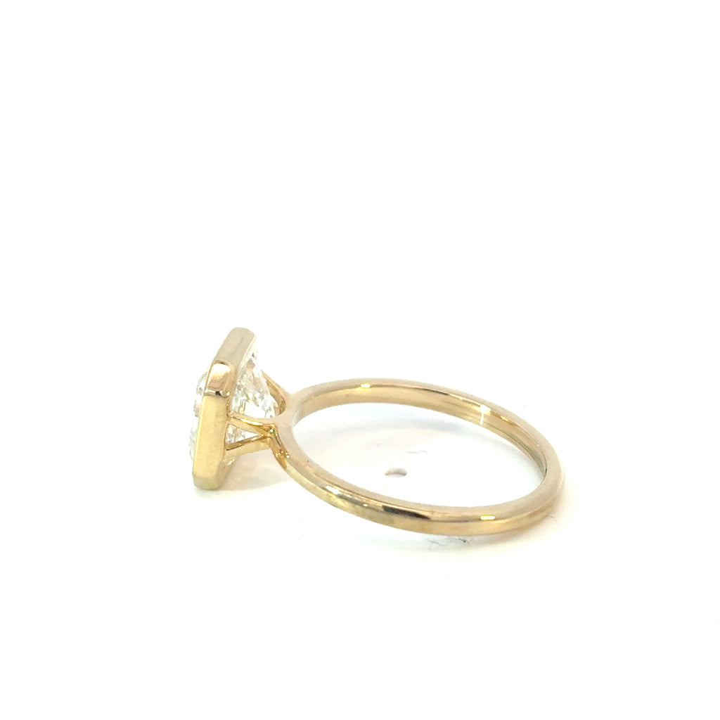 Square Emerald Cut Diamond Engagement Ring