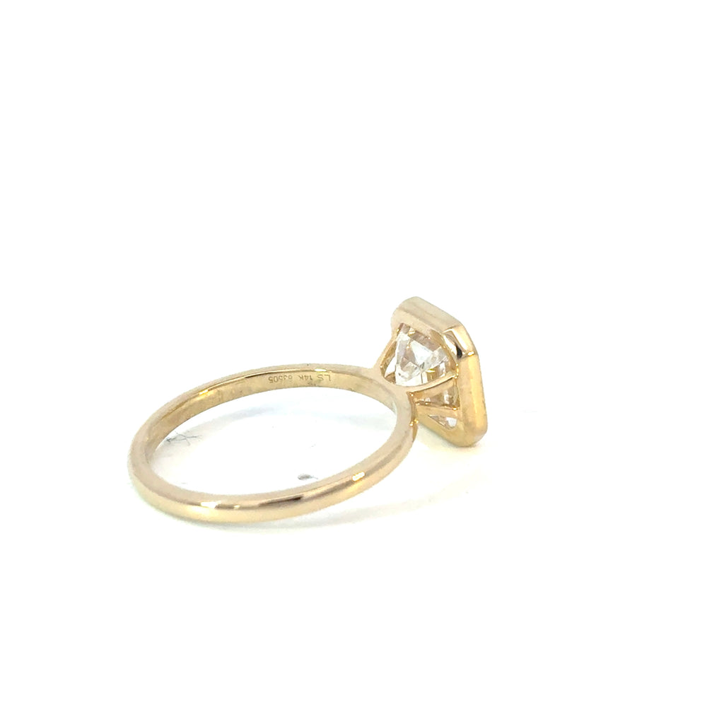 Square Emerald Cut Diamond Engagement Ring