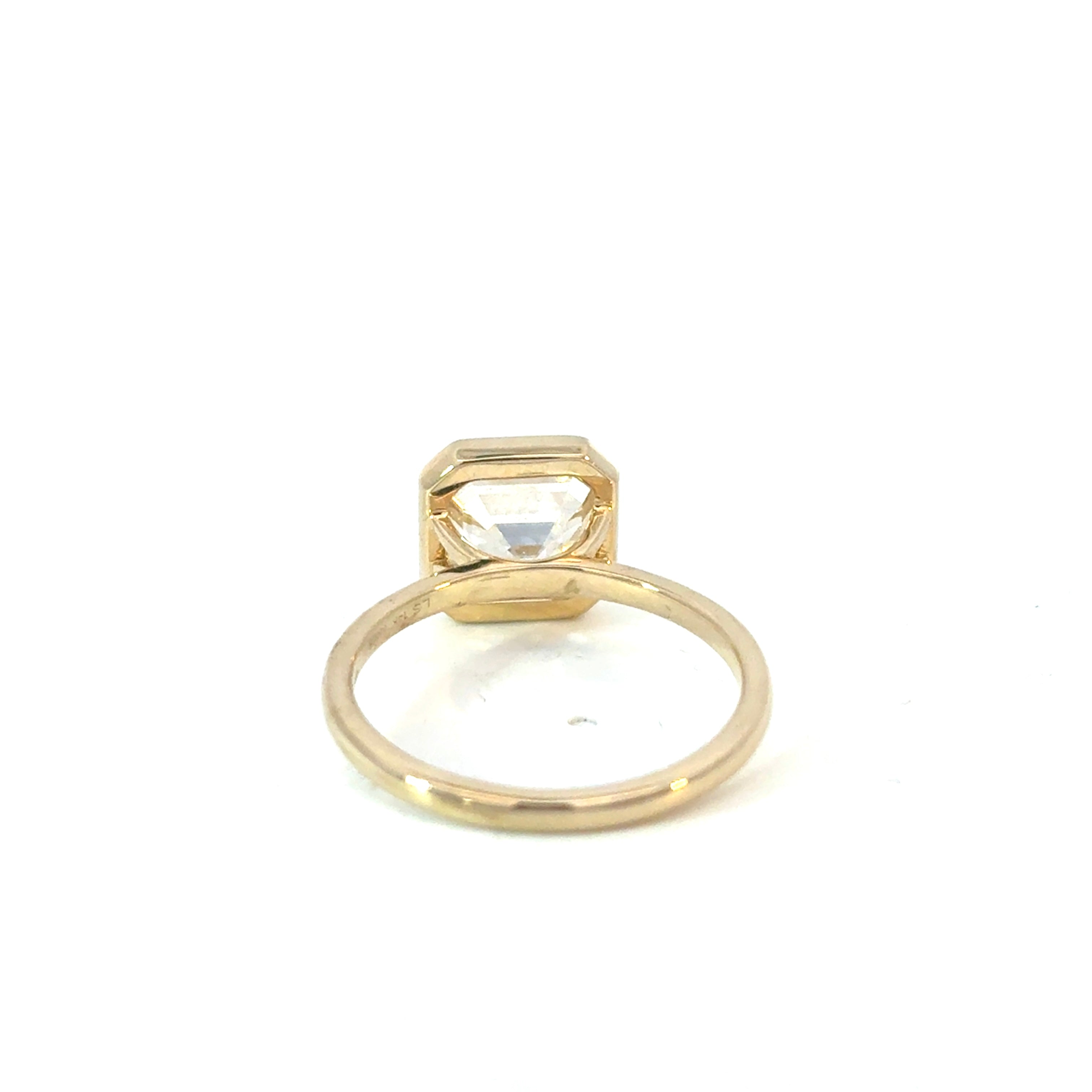 Square Emerald Cut Diamond Engagement Ring