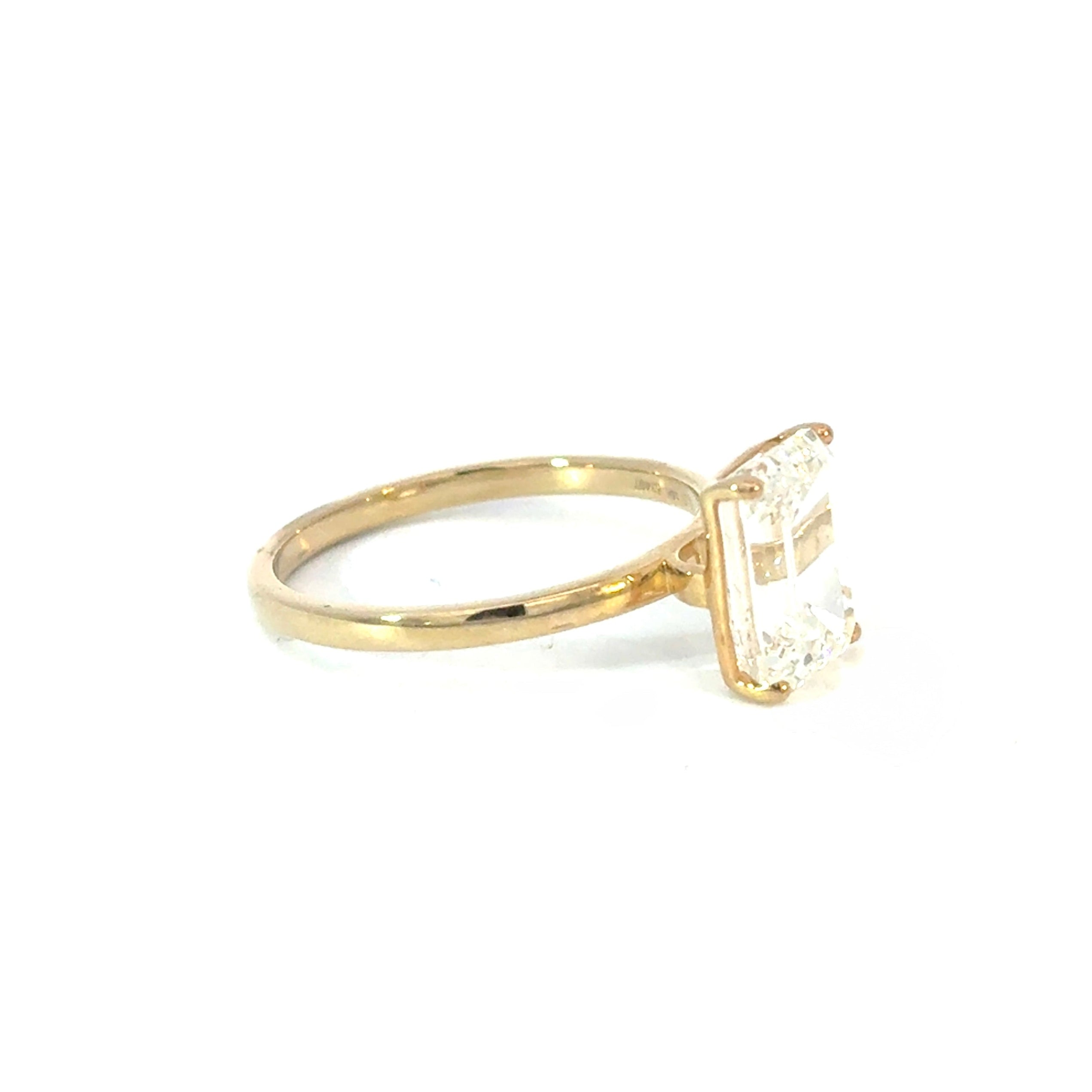 Emerald Cut Diamond Solitaire Engagement Ring