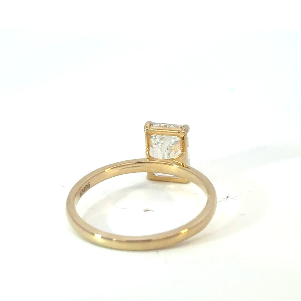 Emerald Cut Diamond Solitaire Engagement Ring 2.06ctw