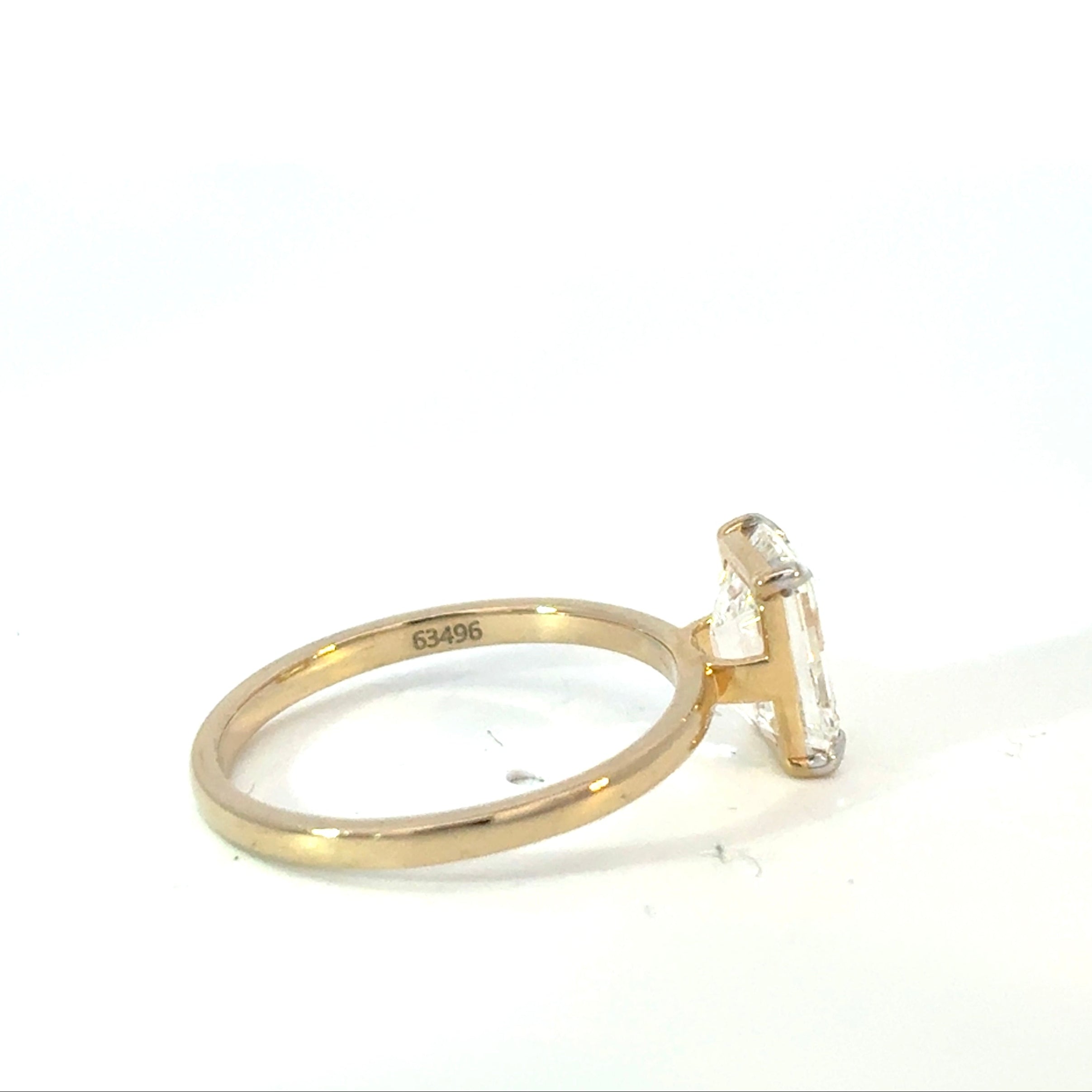 Emerald Cut Diamond Solitaire Engagement Ring 2.06ctw