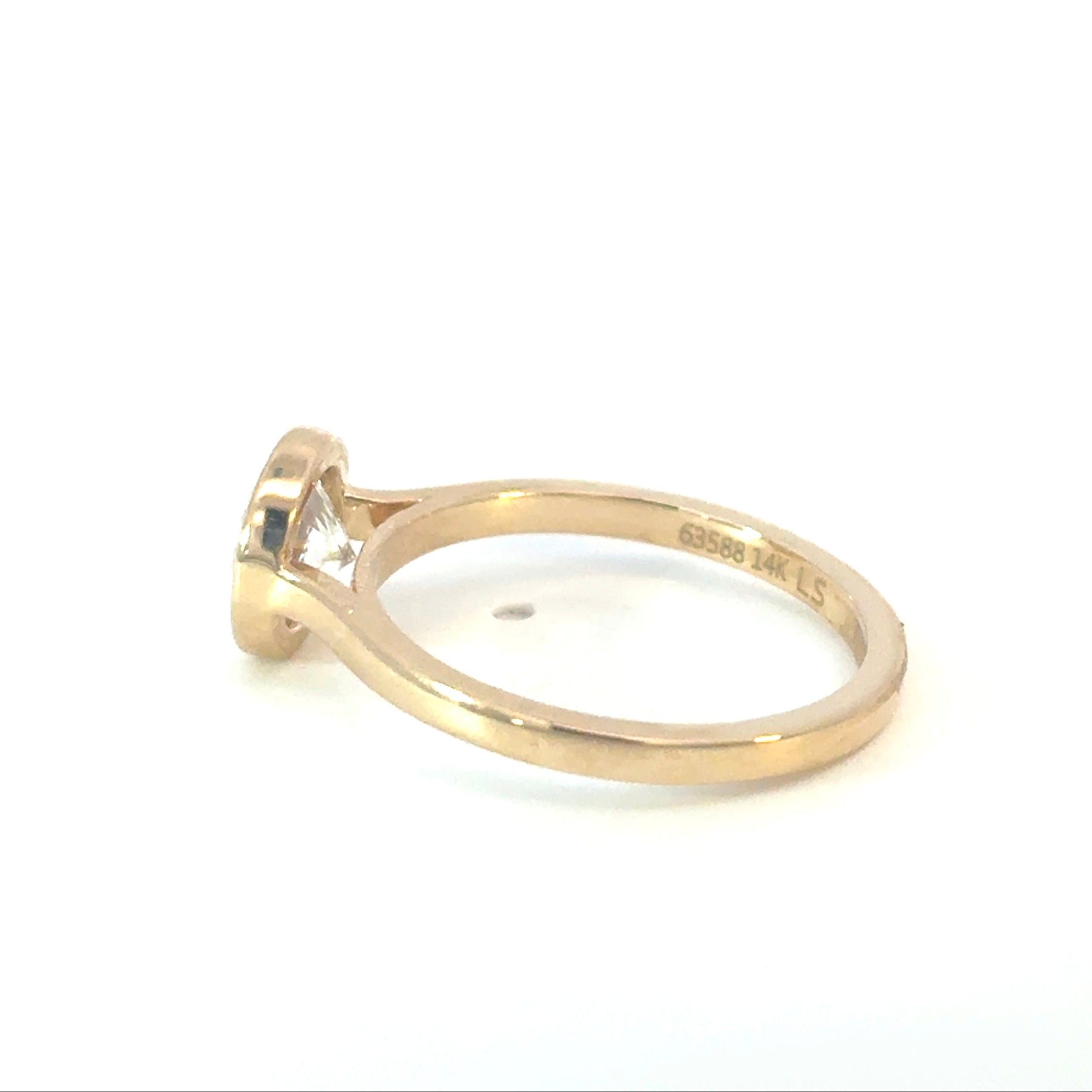 Round Brilliant Cut Diamond Bezel Set Engagement Ring