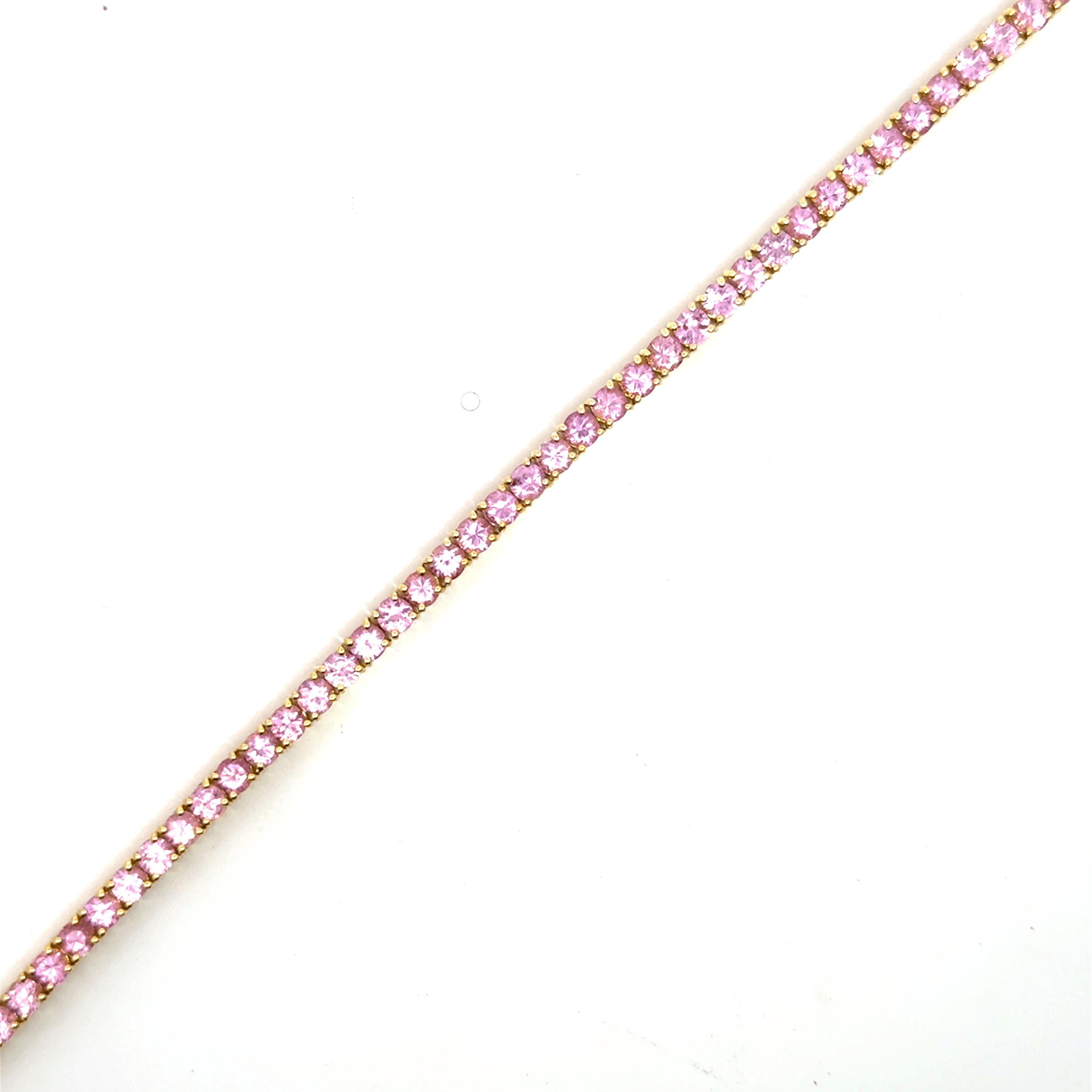 14KY Pink Sapphire Tennis Bracelet