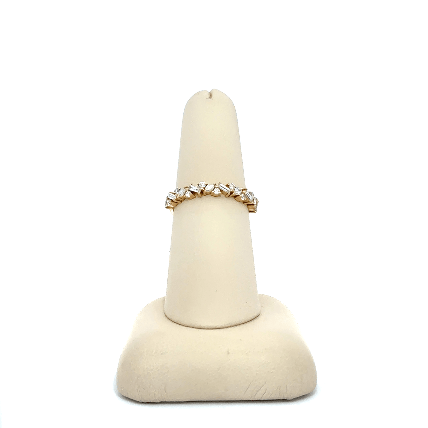 Diamond Cluster Half Eternity Ring