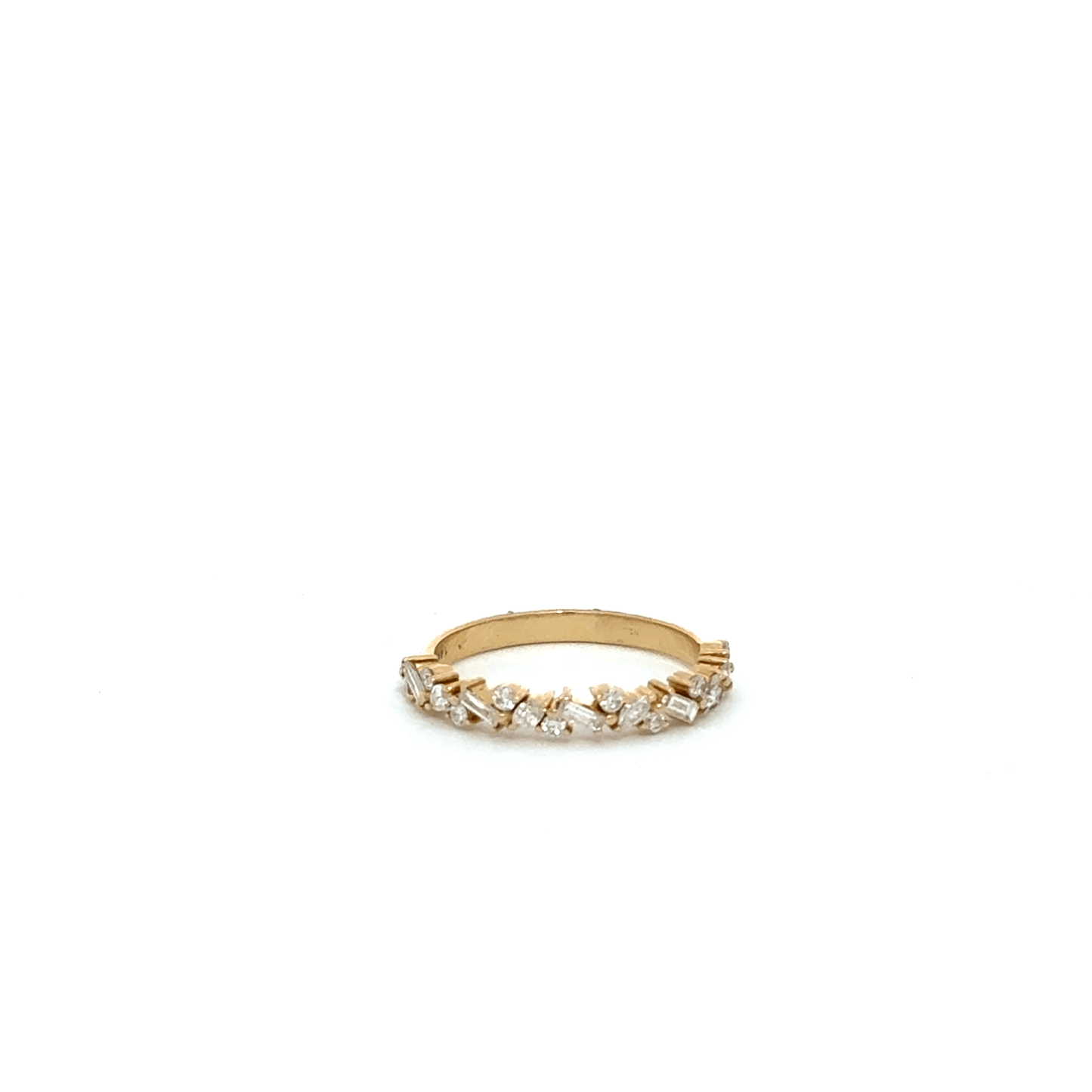Diamond Cluster Half Eternity Ring