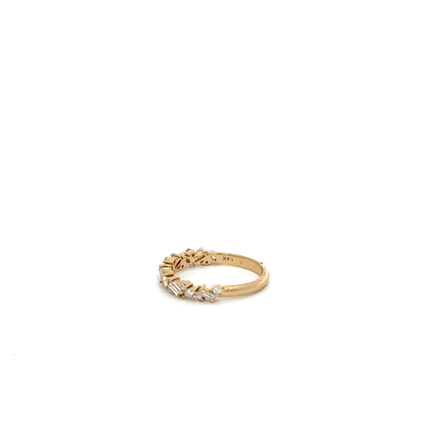 Diamond Cluster Half Eternity Ring