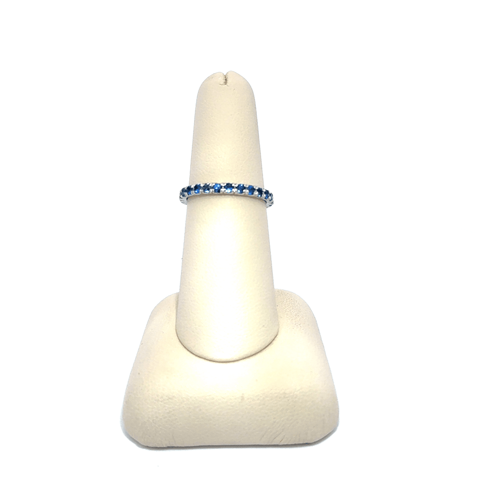 Blue Sapphire Eternity Band