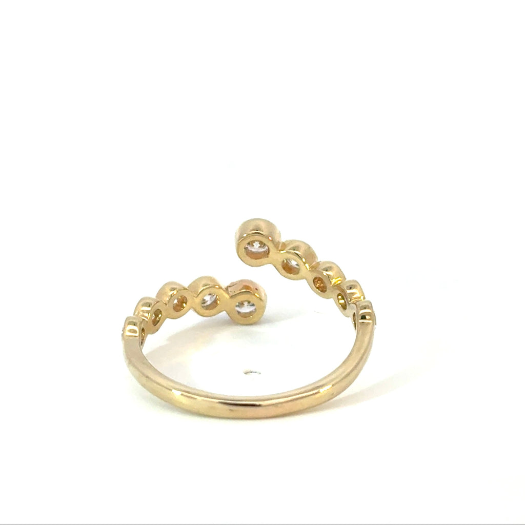 Along the Path Bezel Set Diamond Ring