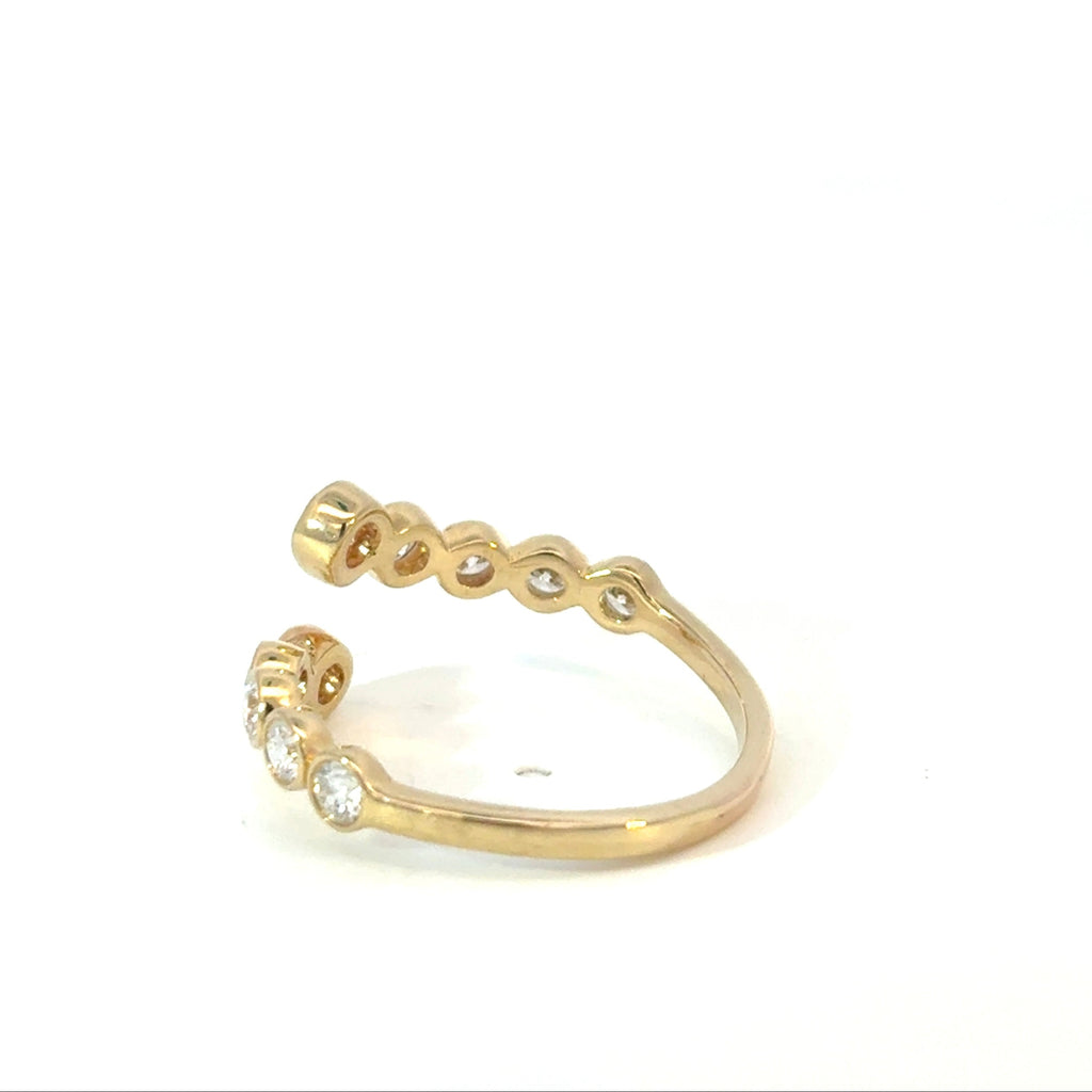 Along the Path Bezel Set Diamond Ring