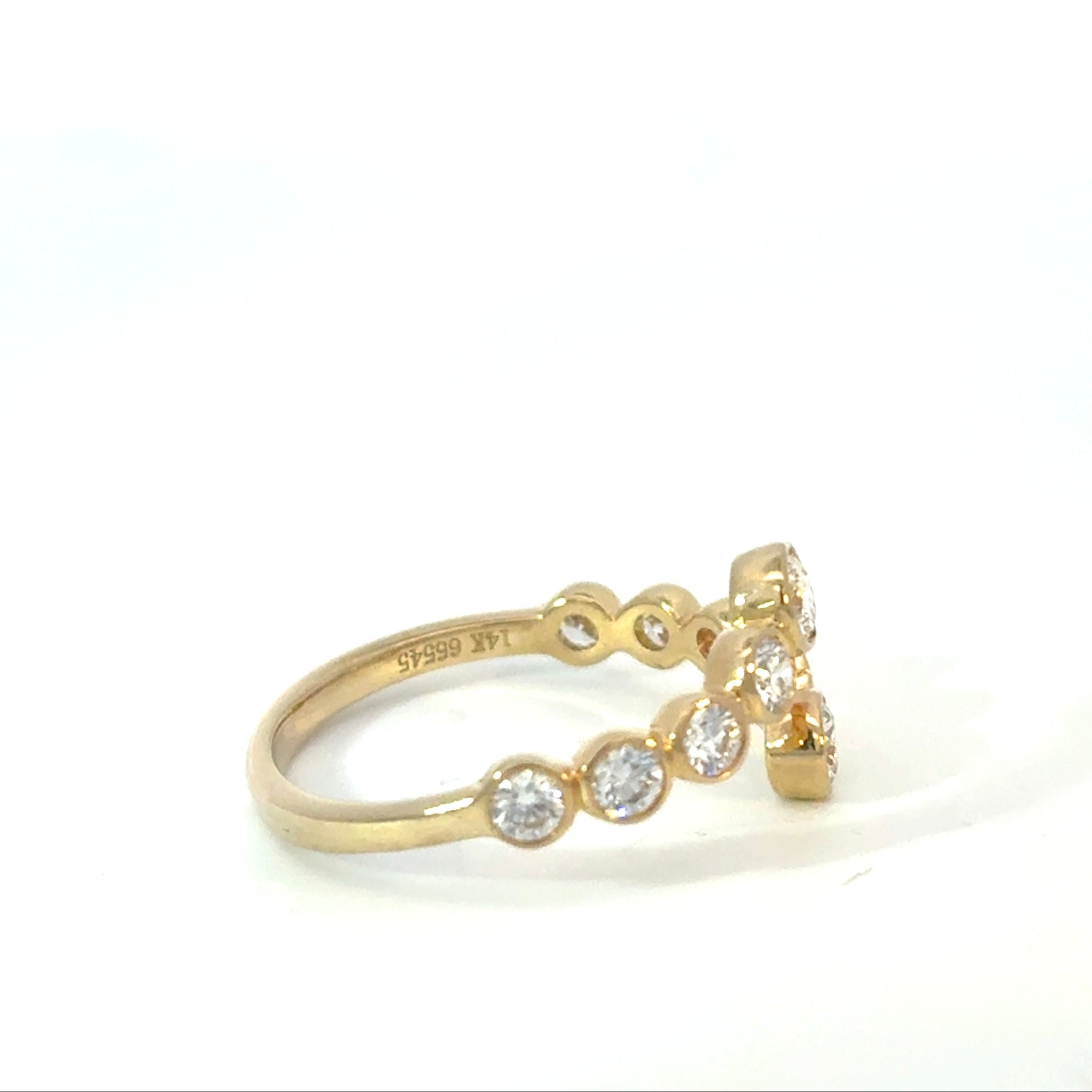 Along the Path Bezel Set Diamond Ring