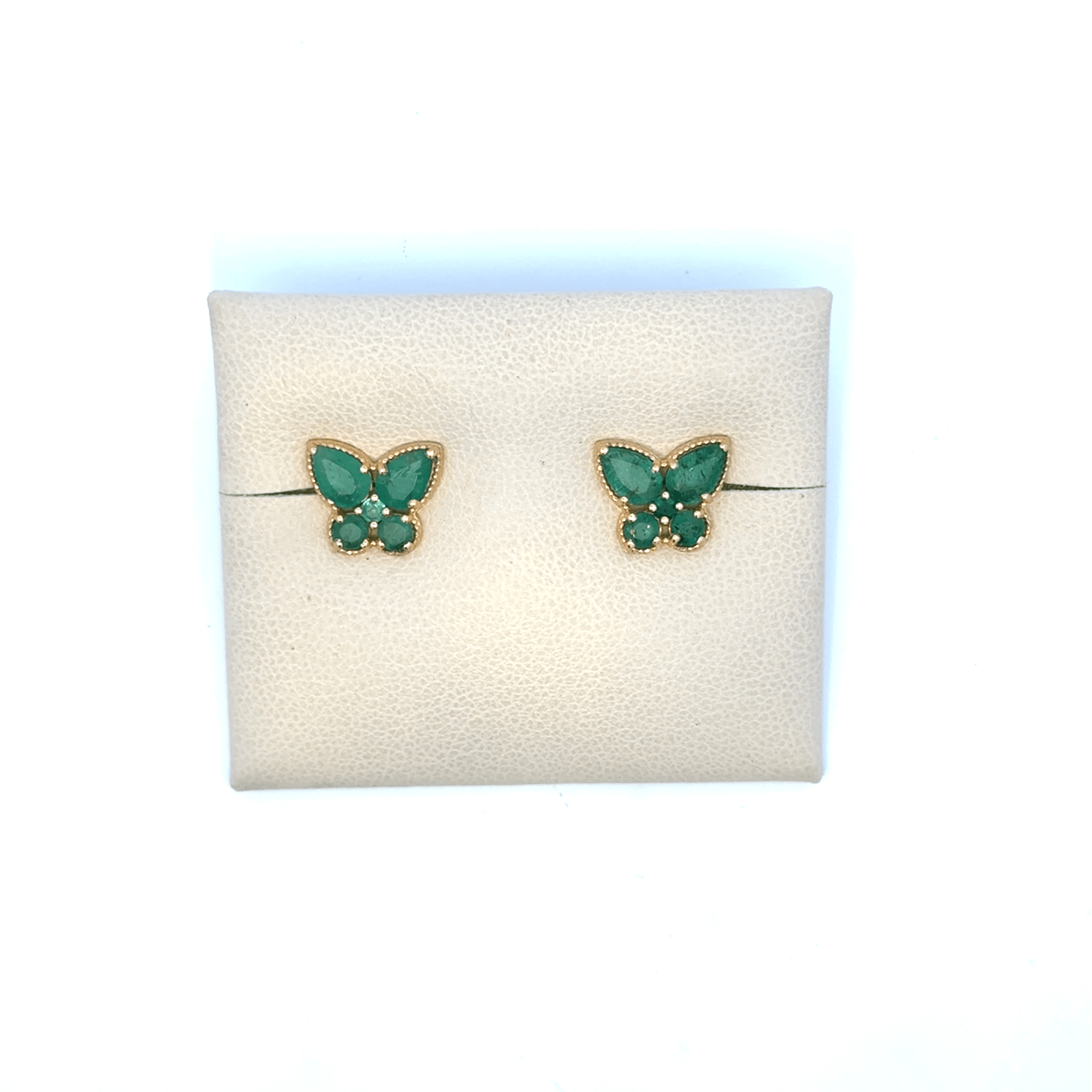 Emerald Butterfly Studs