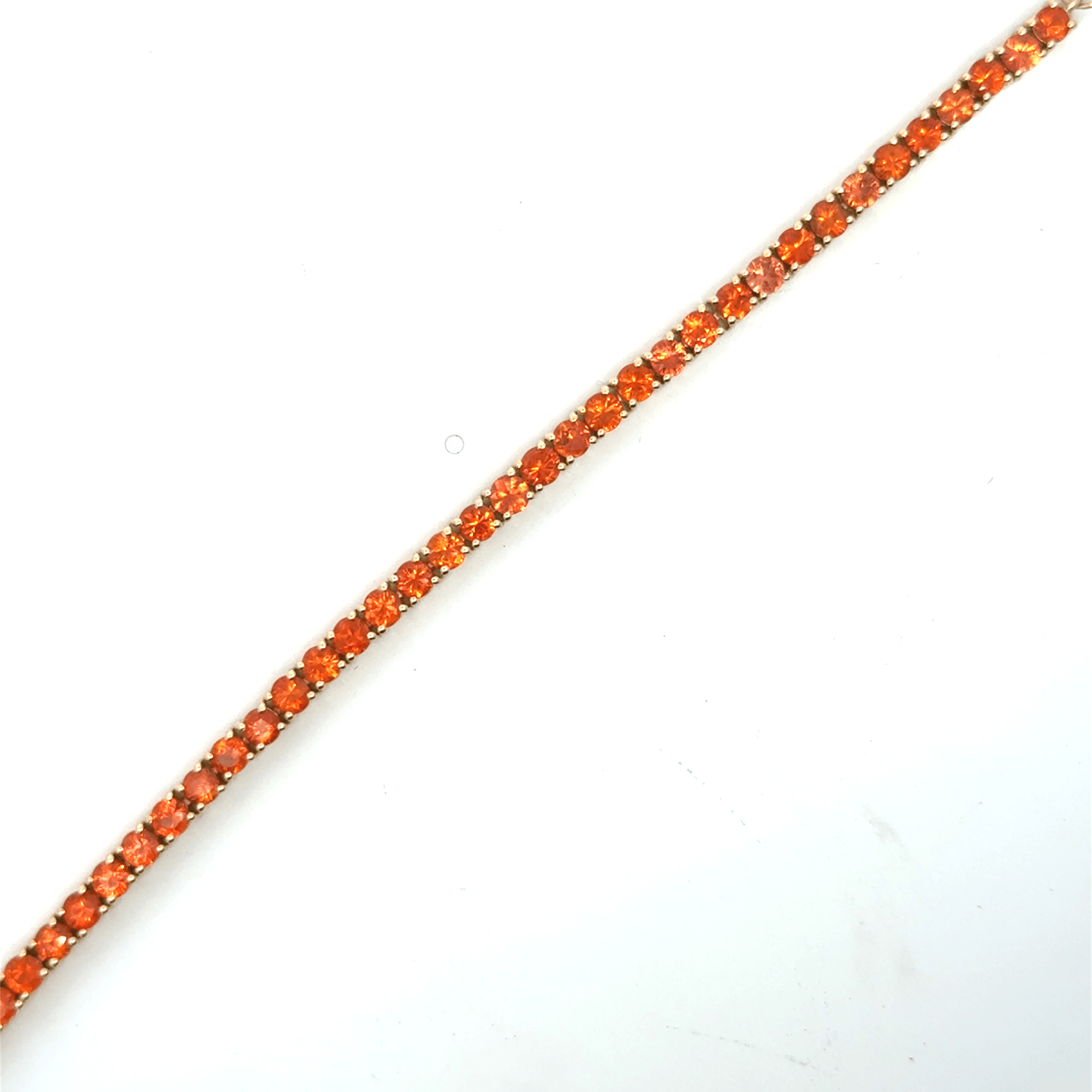 Orange Sapphire Tennis Bracelet