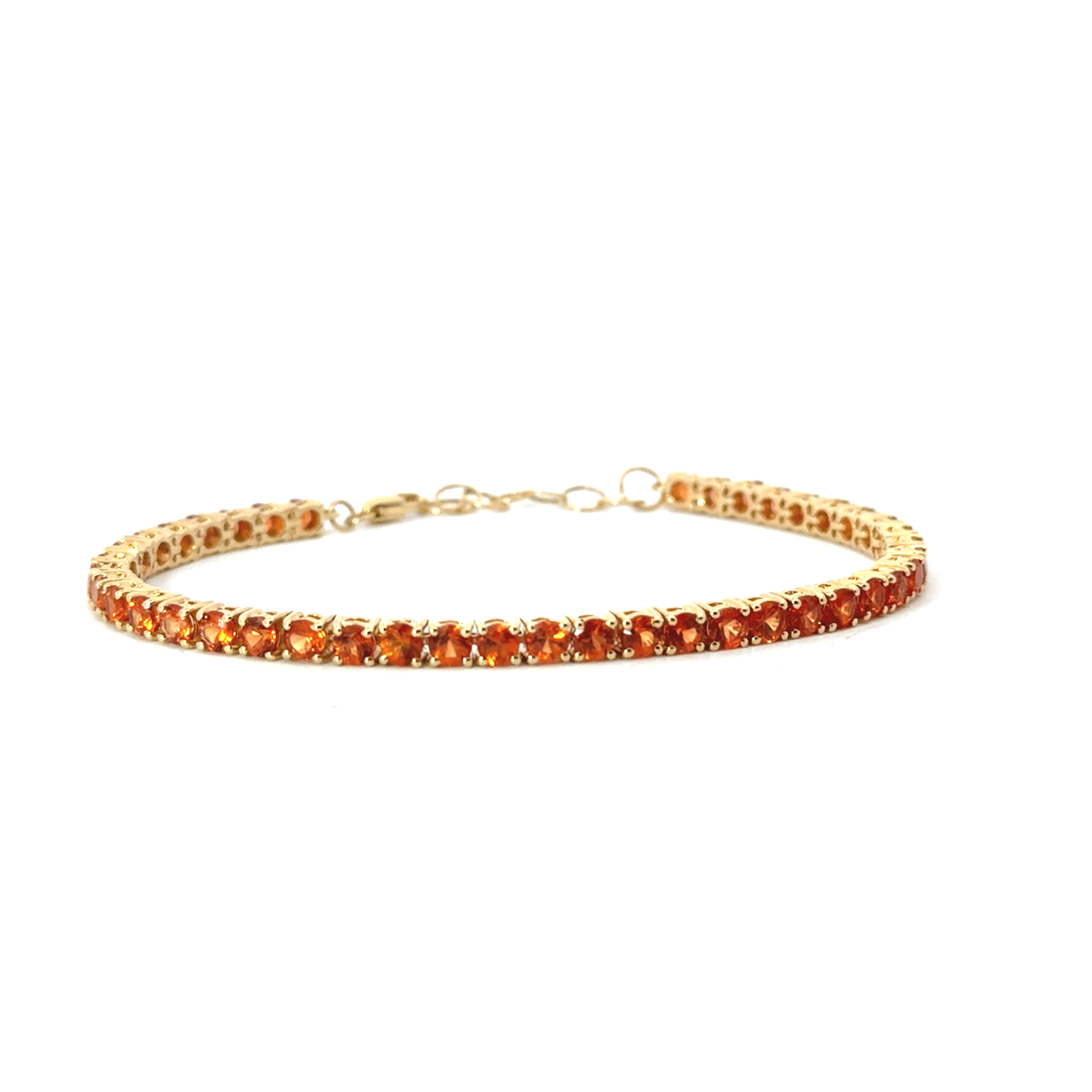 Orange Sapphire Tennis Bracelet
