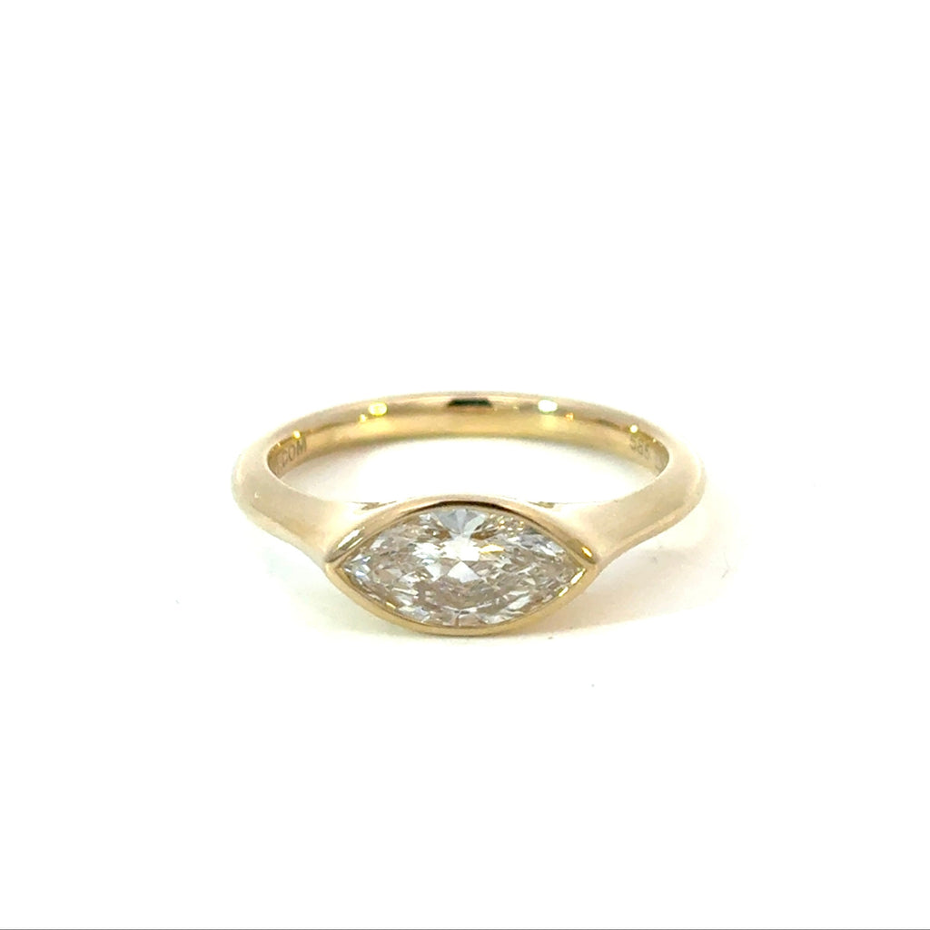 Marquise Bezel Diamond Engagement Ring