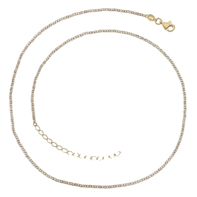 Diamond Cut Beaded Chain Necklace