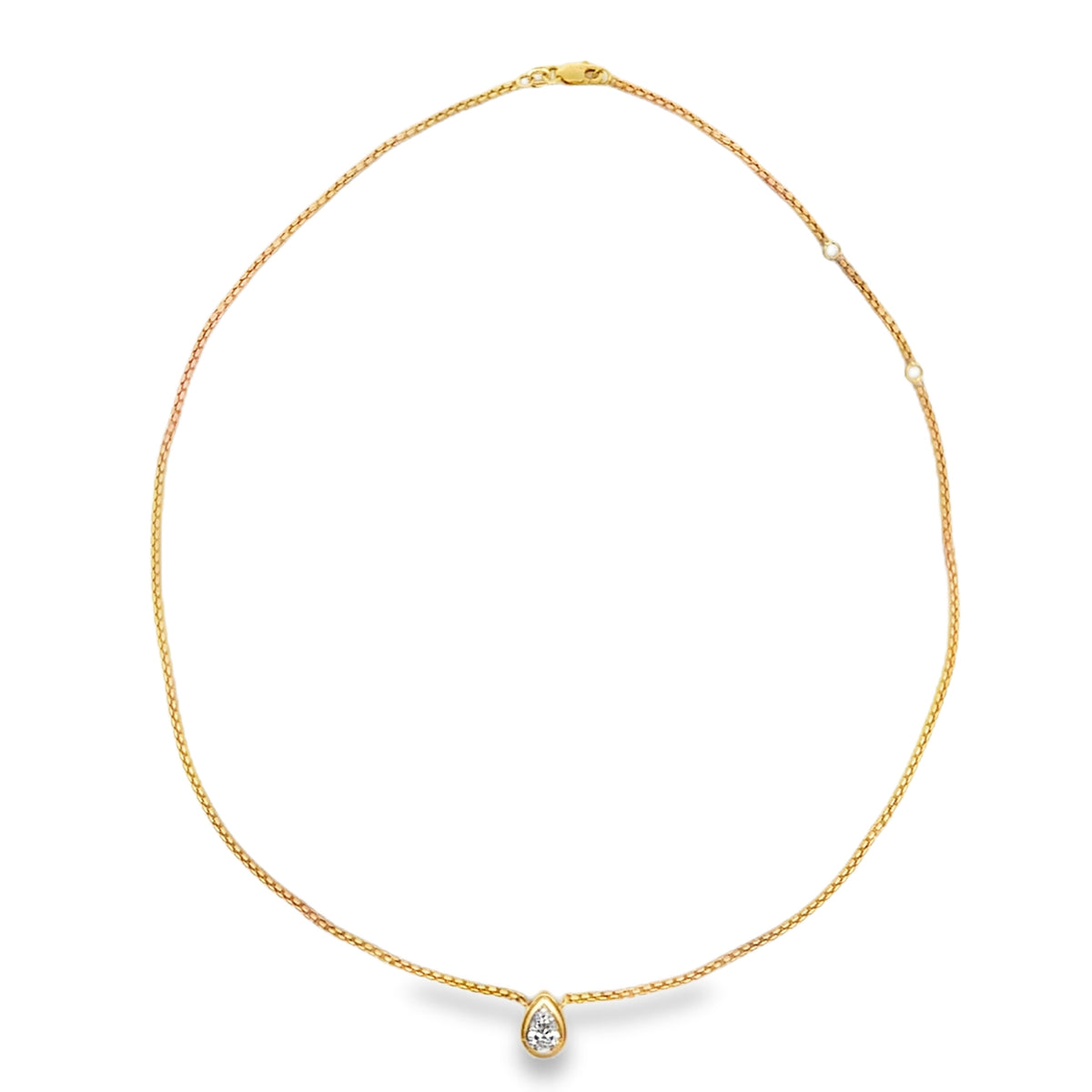 14K Gold Lab-Grown Diamond Drop Necklace