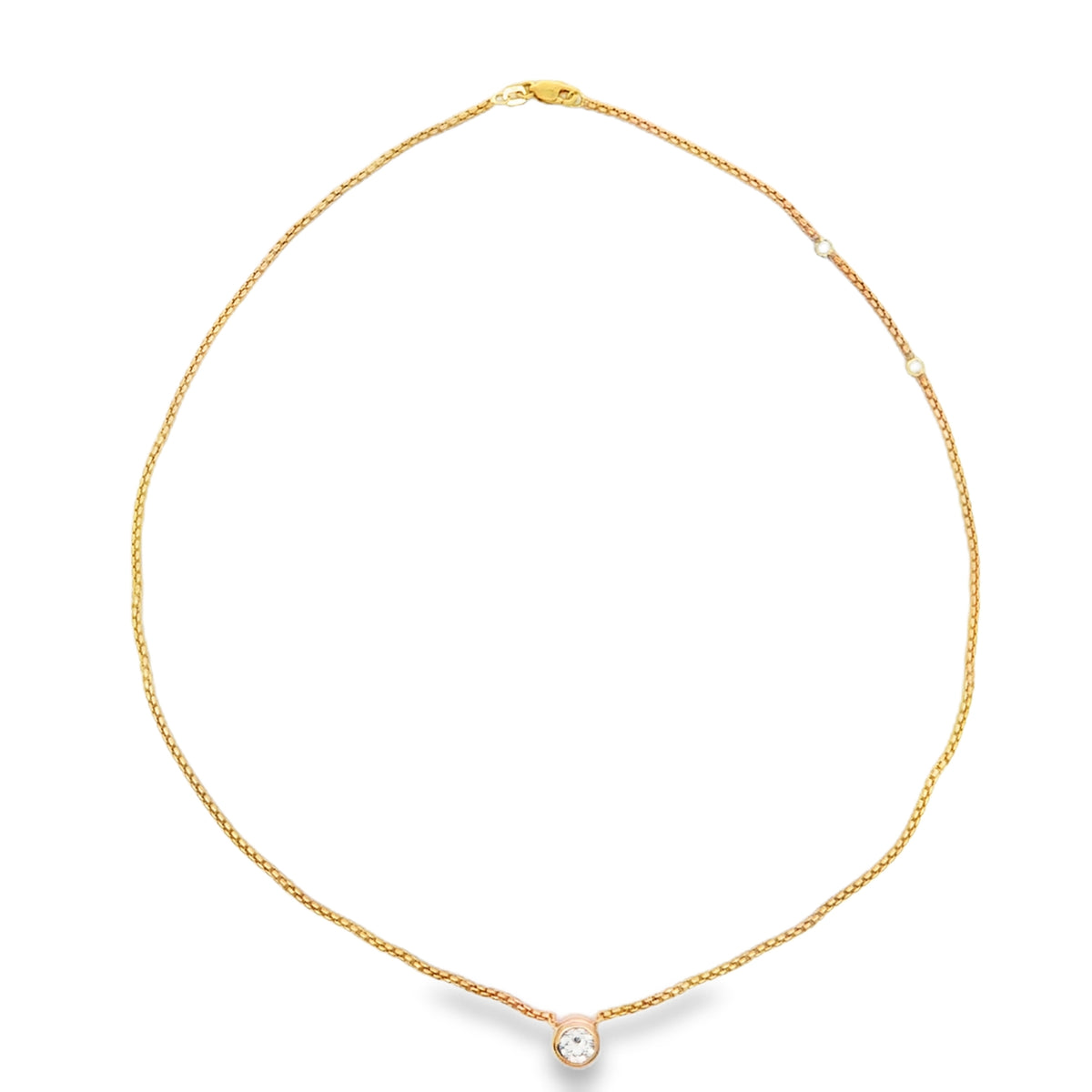 14K Gold Lab-Grown Diamond Station Necklace