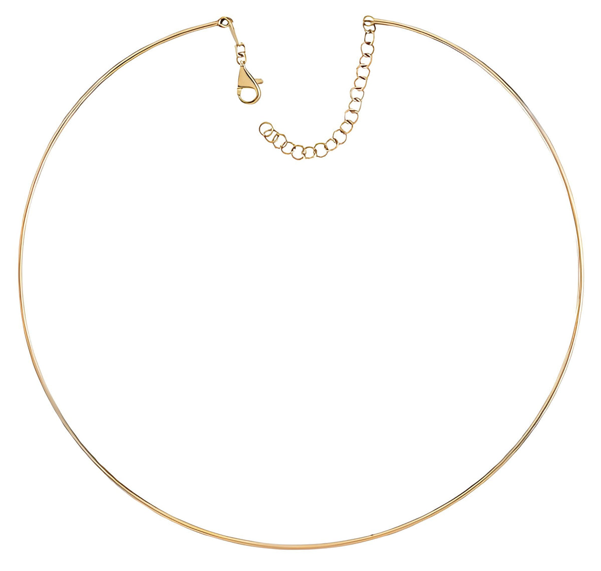 14K Gold Sculpted Open Collar Necklace