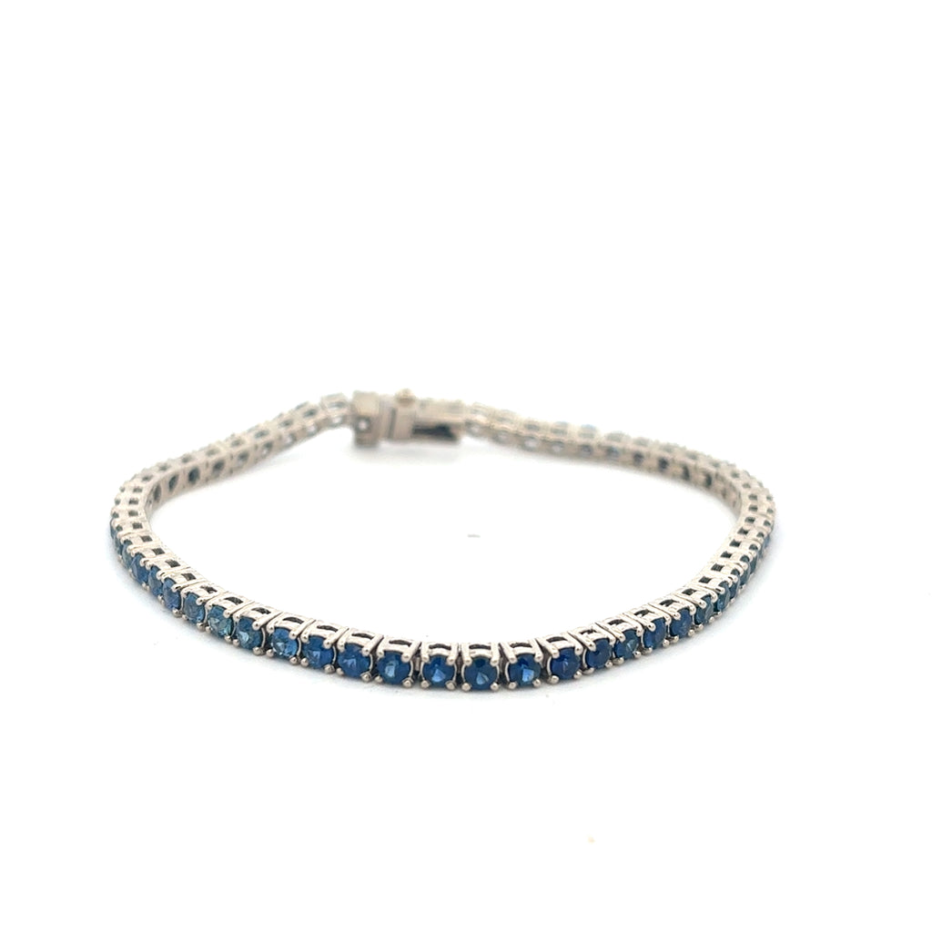 Gradient Blue Sapphire Tennis Bracelet