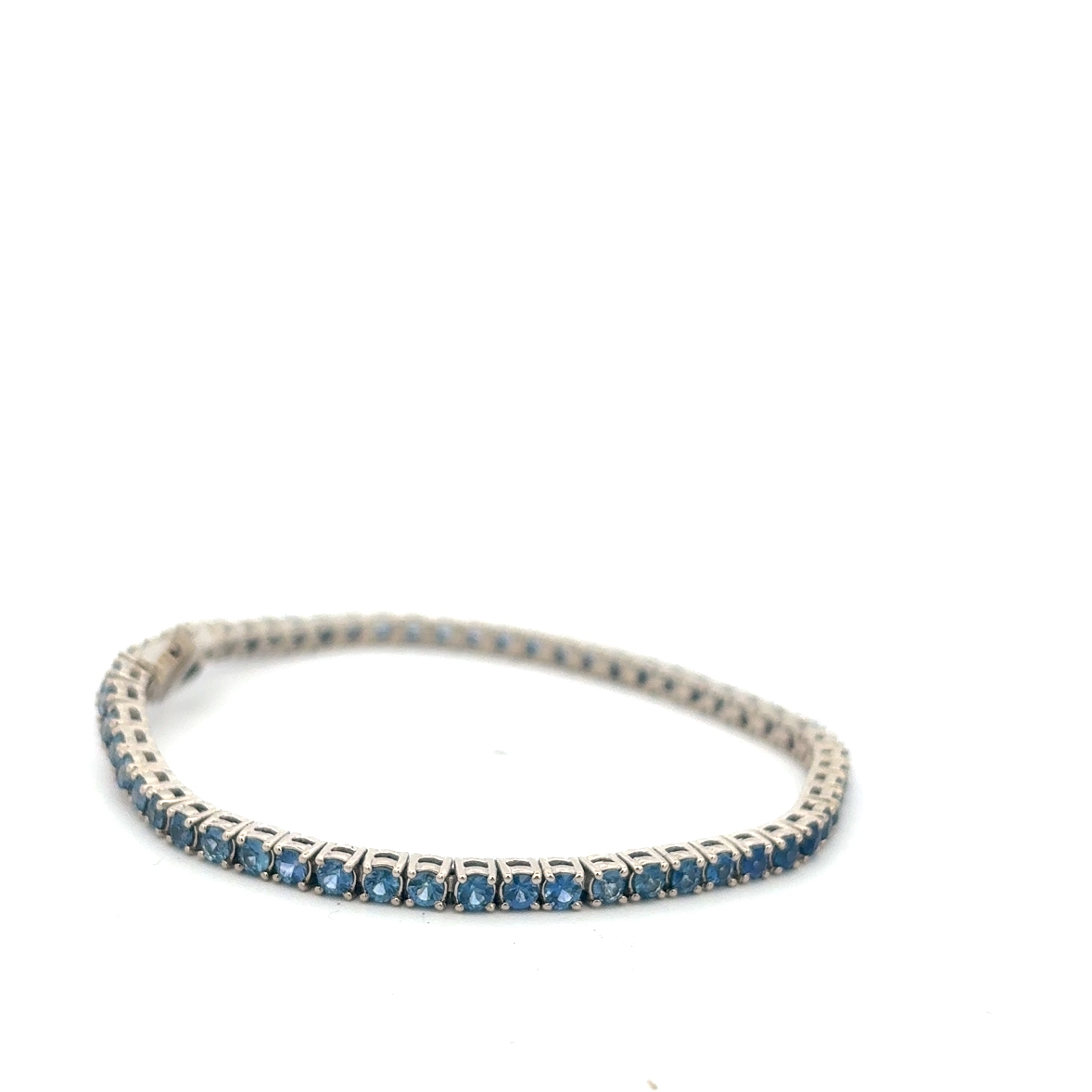 Gradient Blue Sapphire Tennis Bracelet