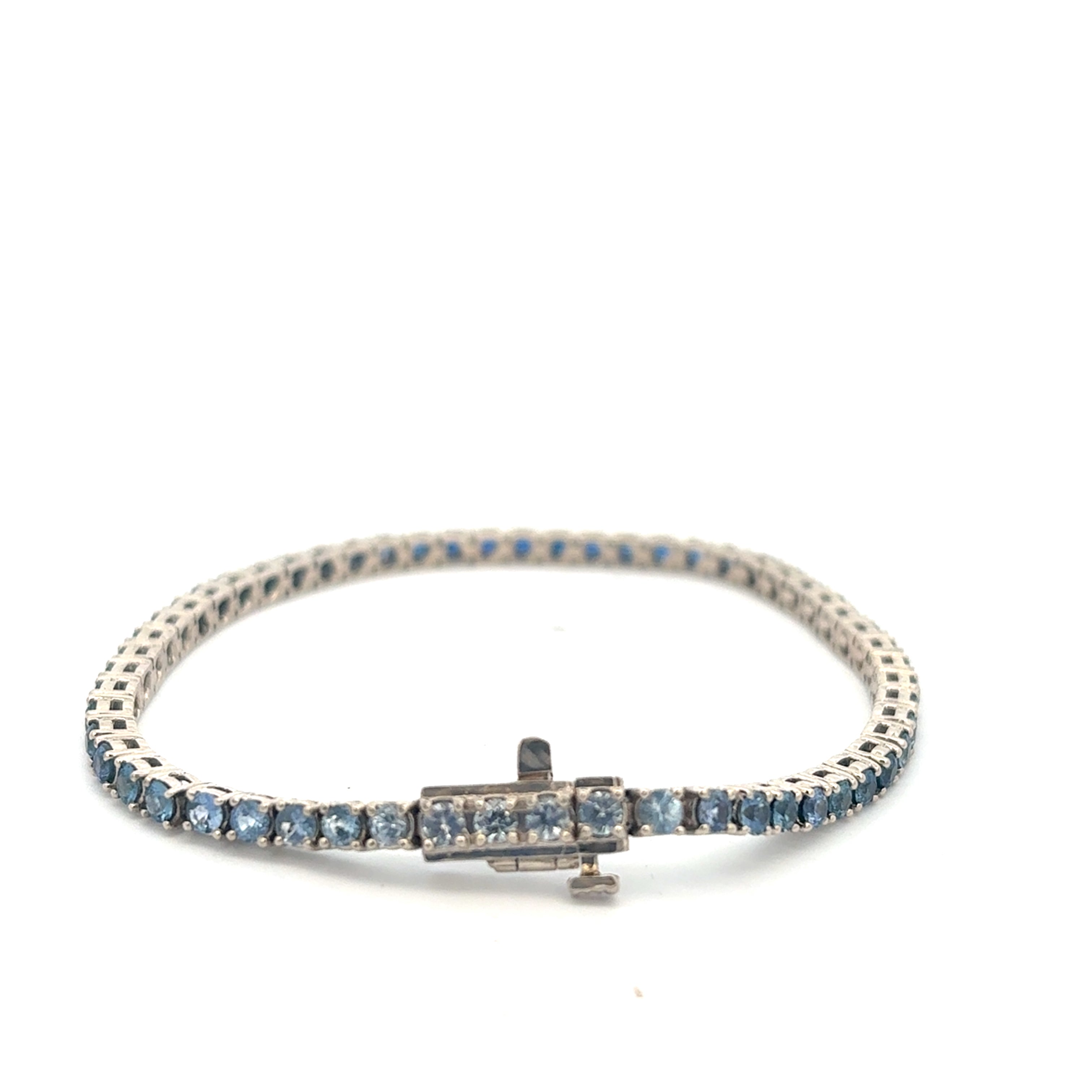 Gradient Blue Sapphire Tennis Bracelet