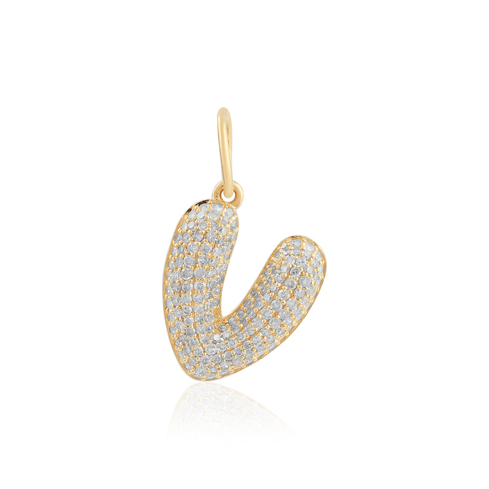 Diamond Bubble Letter Charm