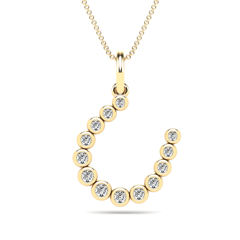 Diamond Horseshoe Pendant