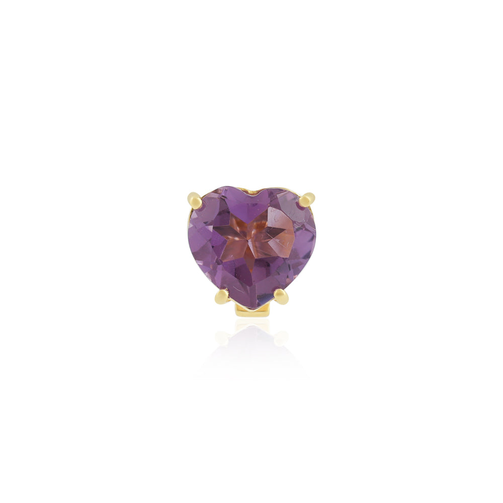 Amethyst Heart Charm