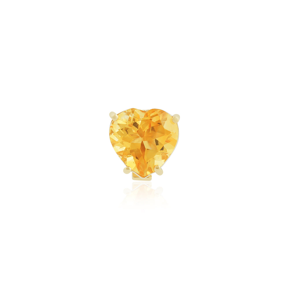 Citrine Heart Slide Pendant